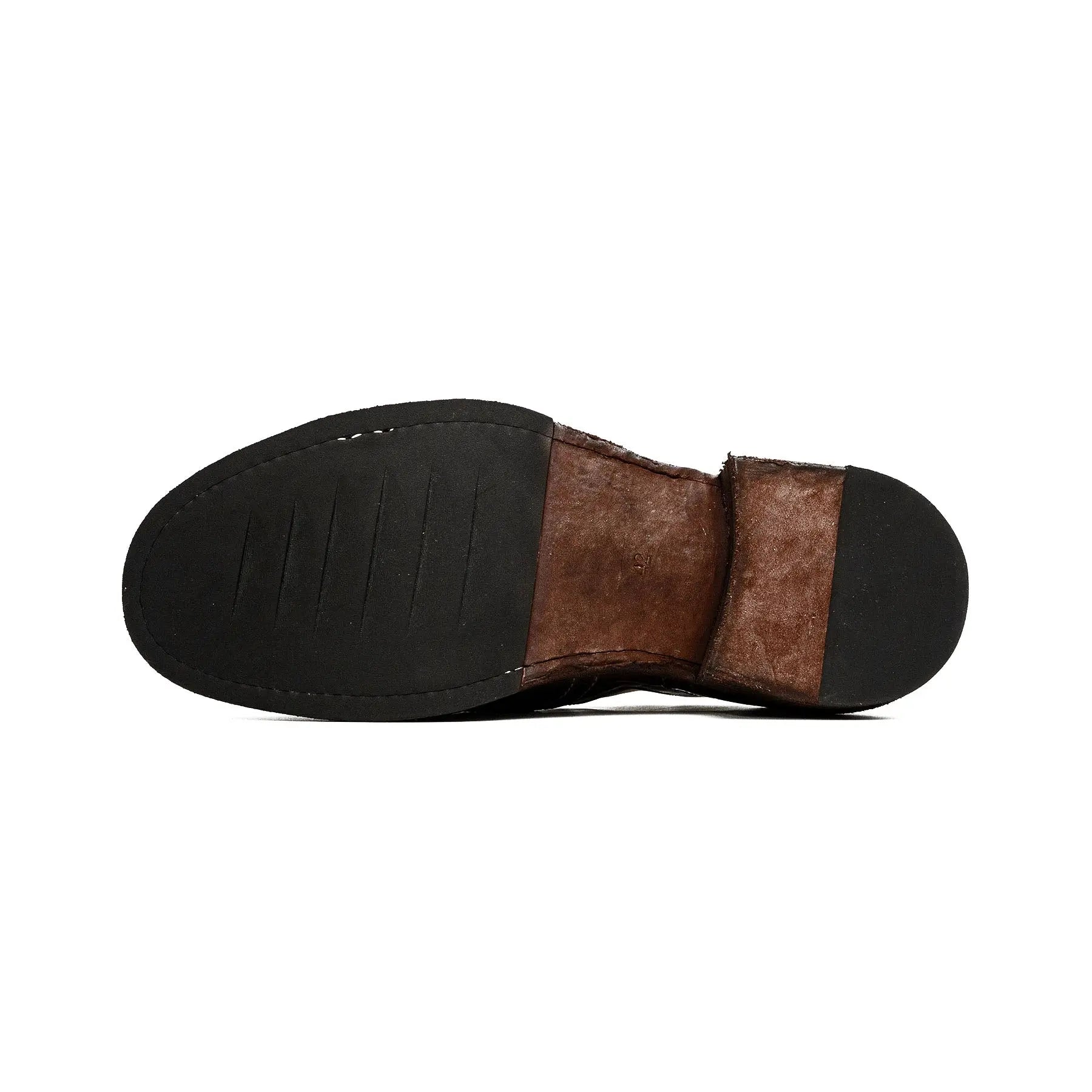 Washed Horse Leather Slip-On Casual Shoes