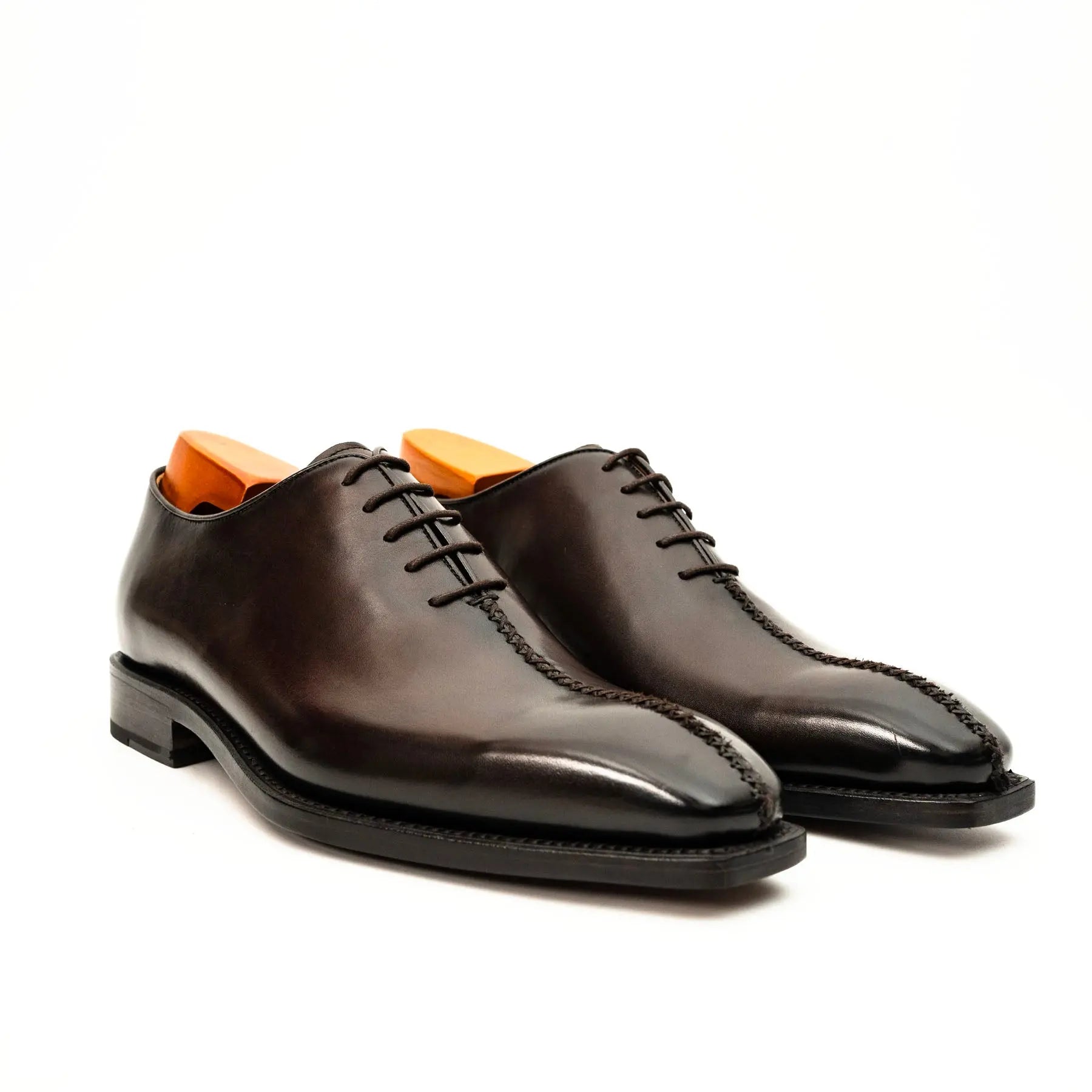 Dark Brown Wholecut Oxford Shoe VanPasch