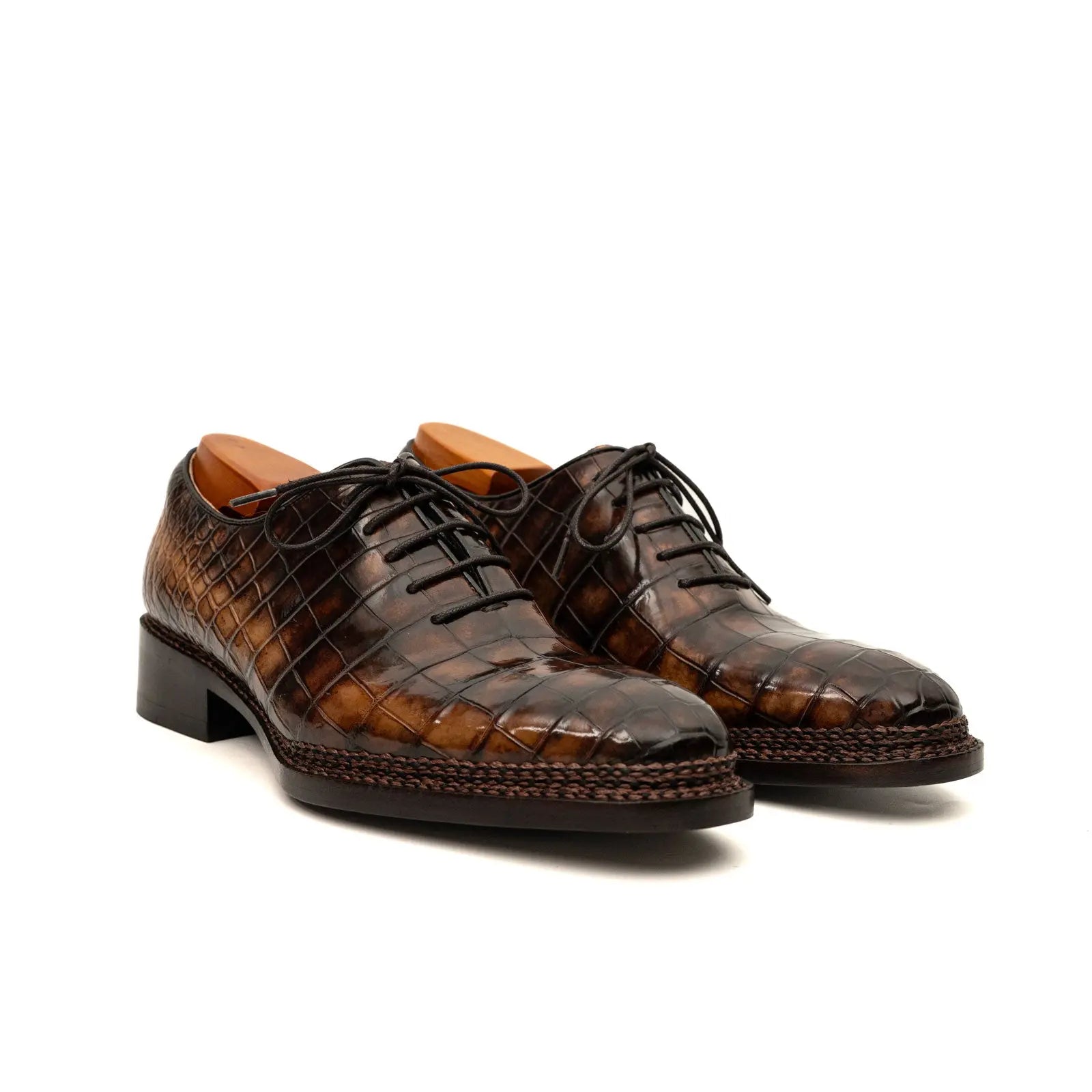 Espresso Crocodile Oxford VanPasch