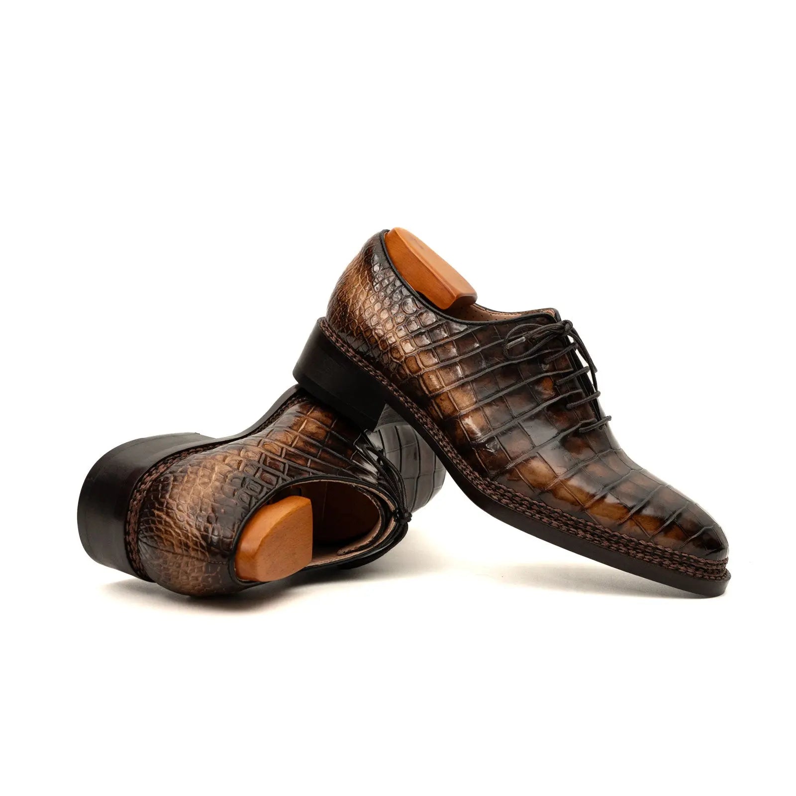Espresso Crocodile Oxford VanPasch