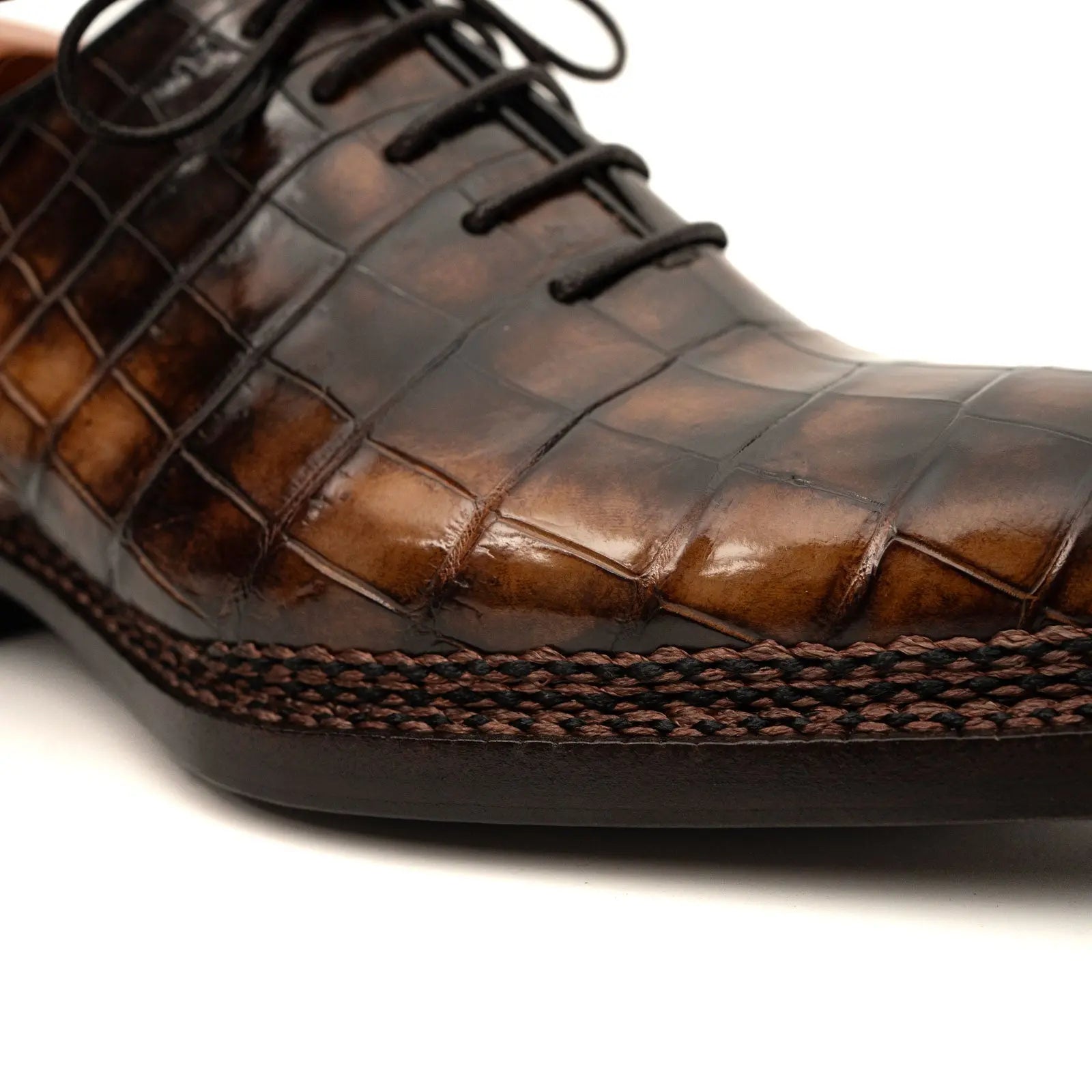 Espresso Crocodile Oxford VanPasch