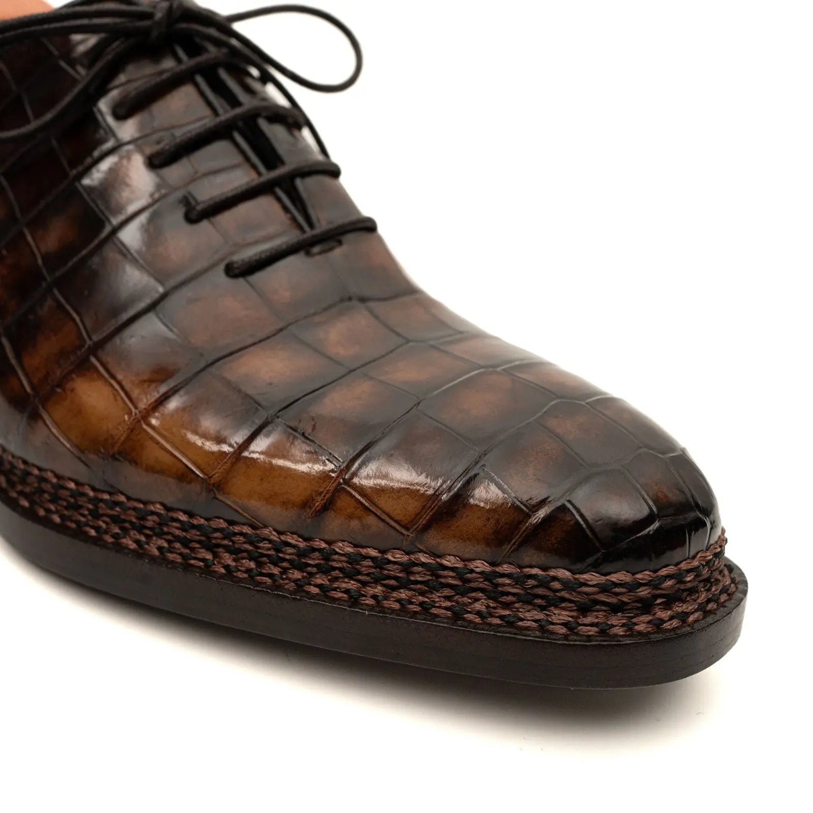 Espresso Crocodile Oxford VanPasch