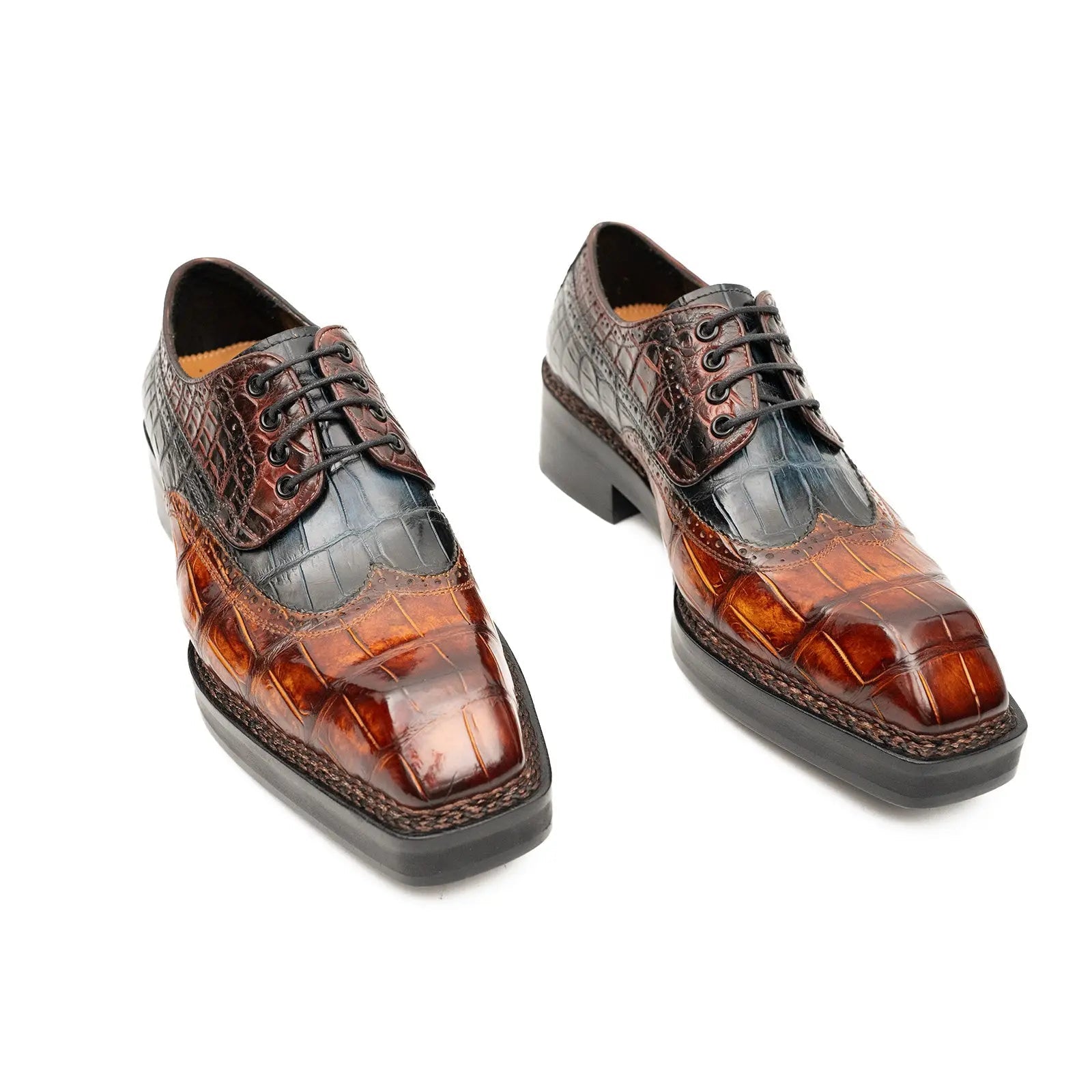 Exotic Crocodile Leather Derby Shoes VanPasch