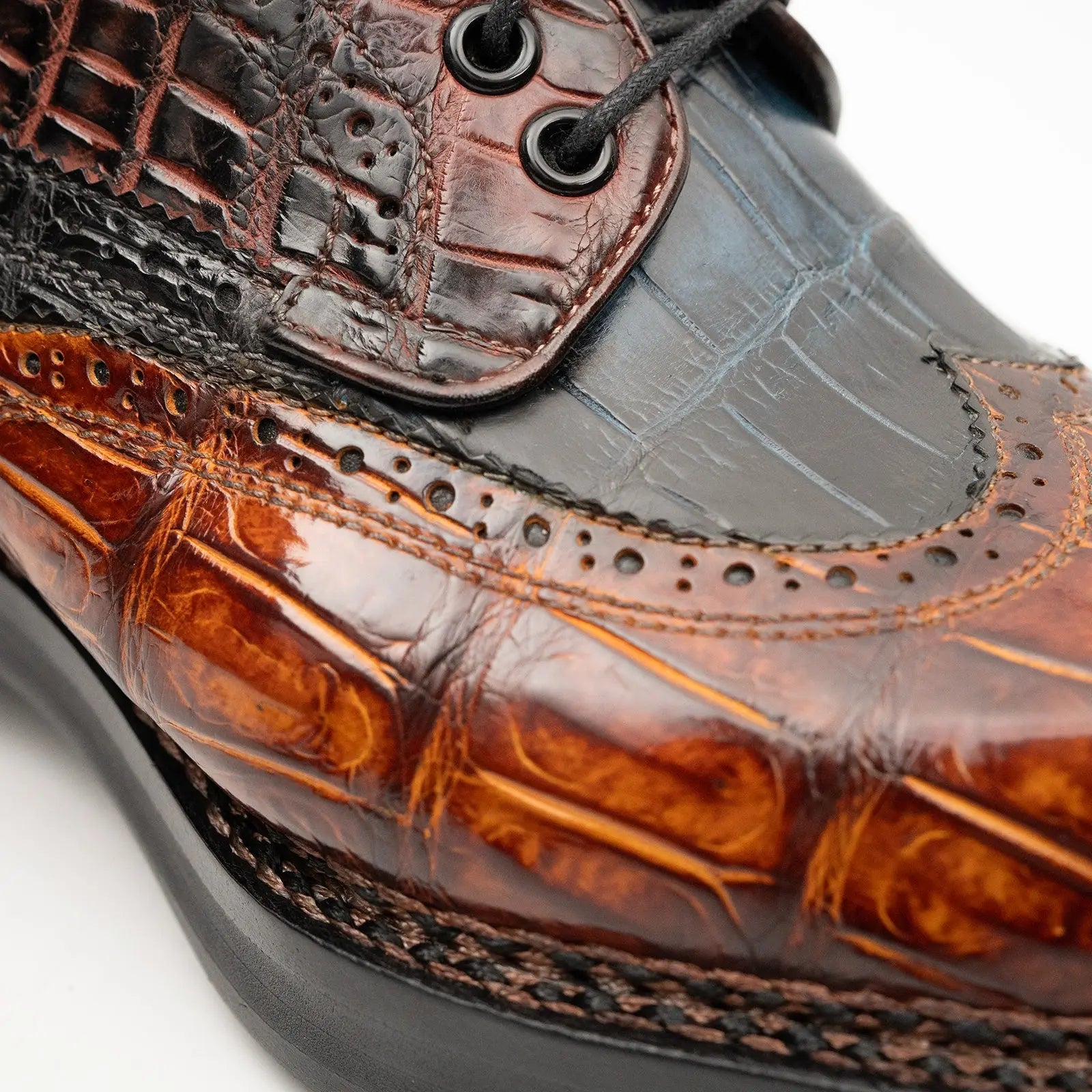 Exotic Crocodile Leather Derby Shoes VanPasch