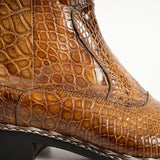 Glossy Brown Alligator Chelsea Boot VanPasch