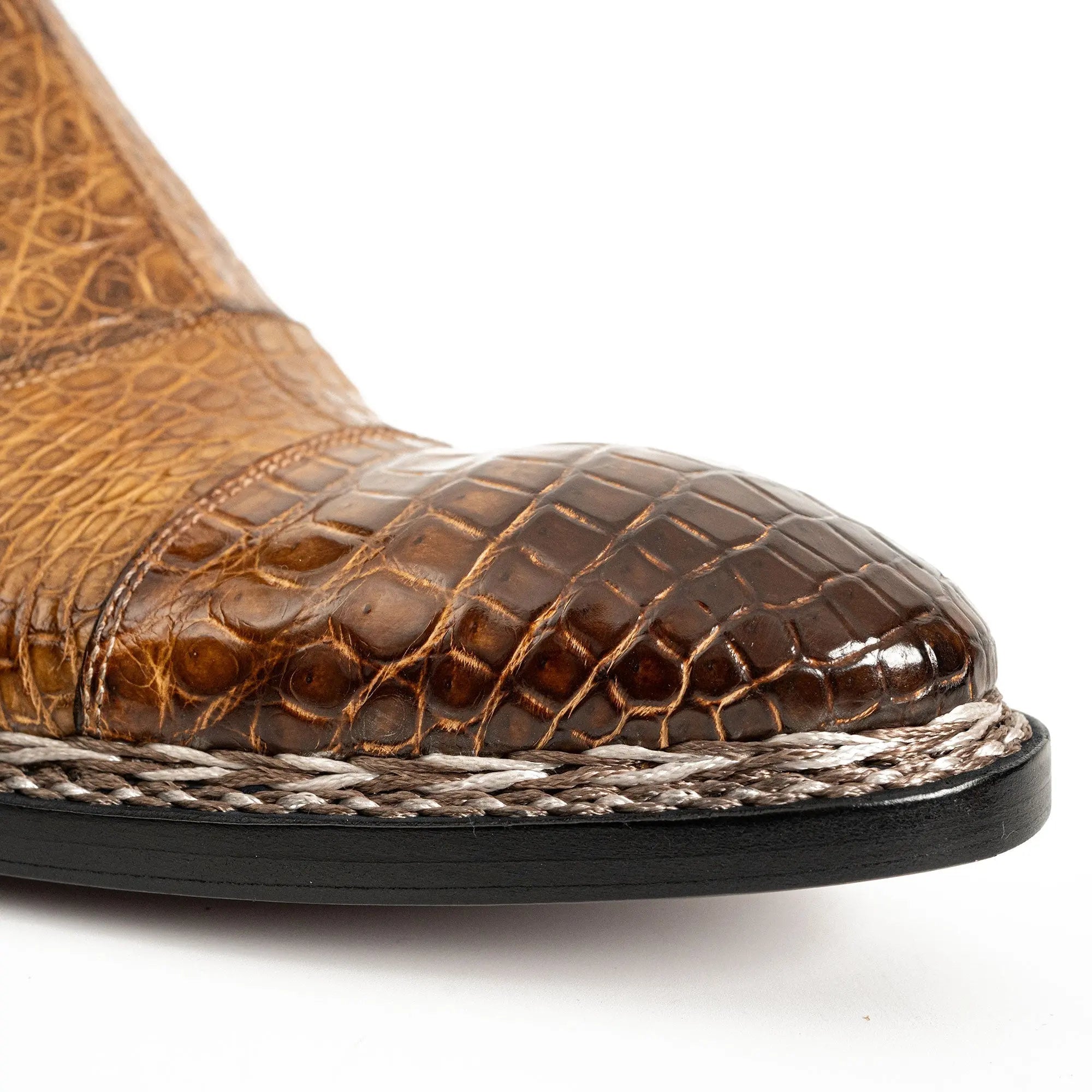 Glossy Brown Alligator Chelsea Boot VanPasch