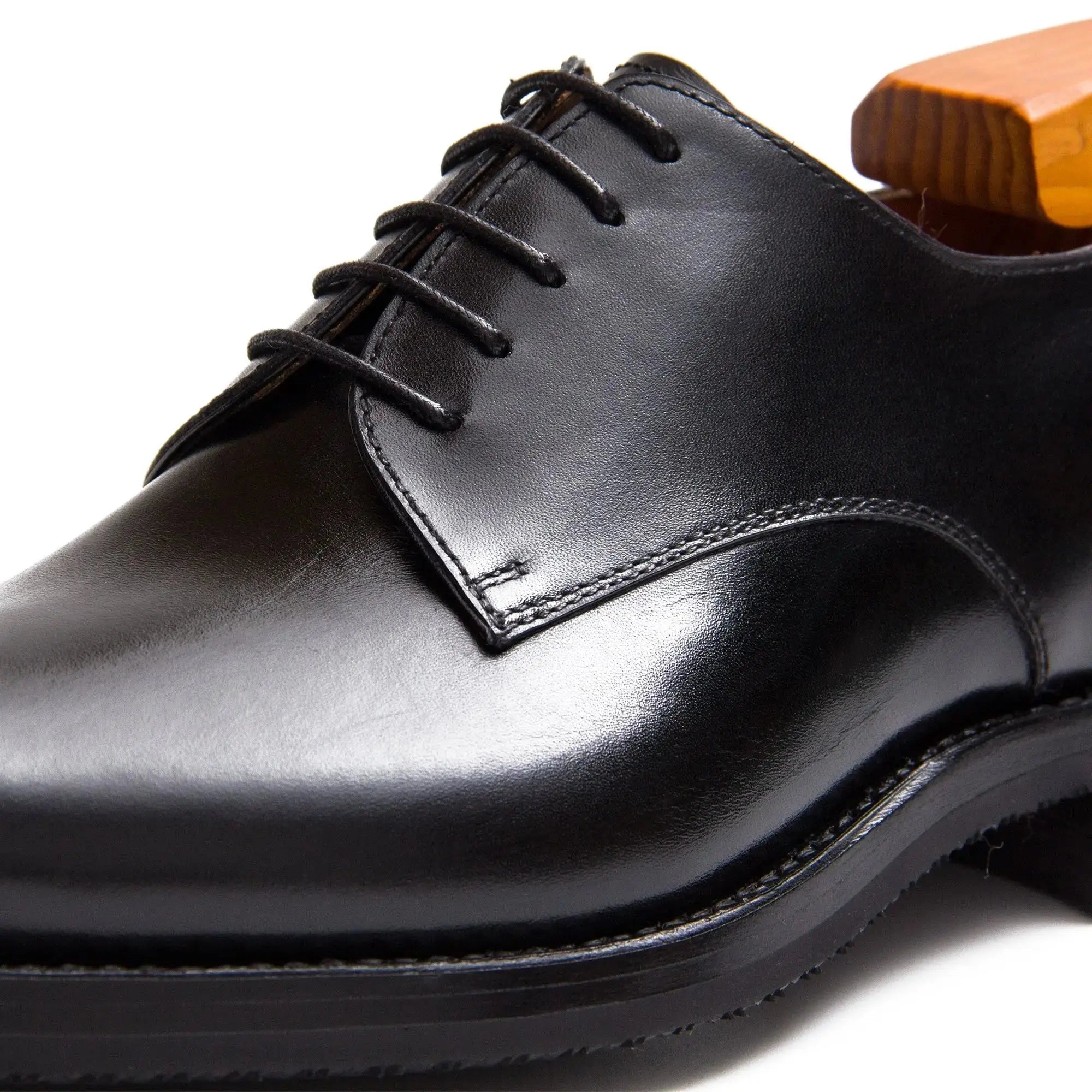 Goodyear handmade genuine leather outsole derby shoes - VanPasch
