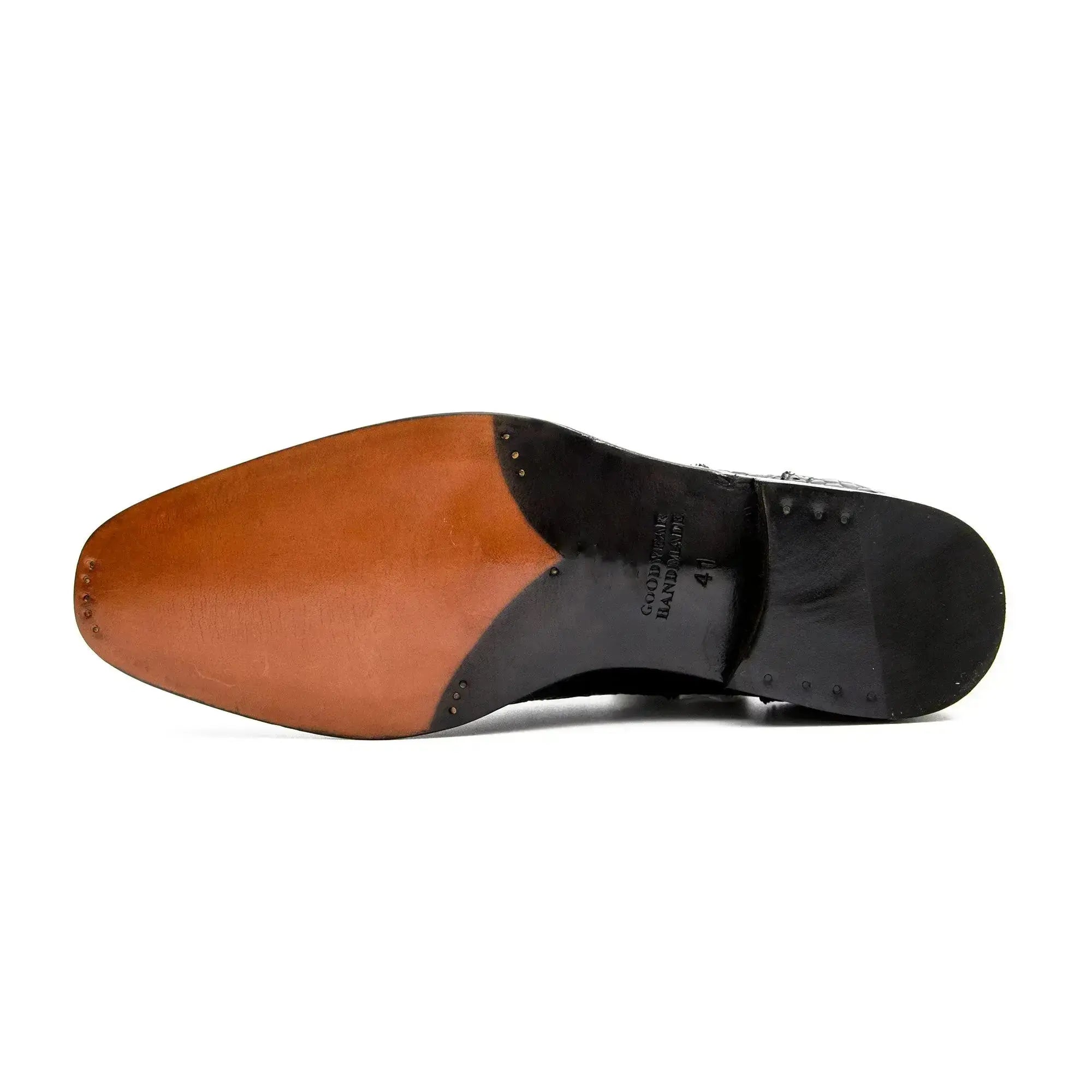 Alligator Skin Oxford Shoes Brown VanPasch