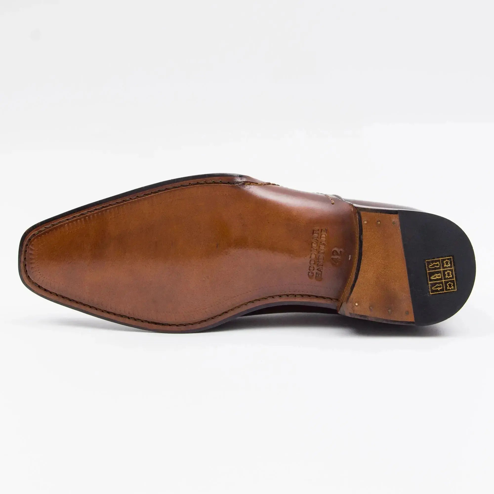 Goodyear Handmade Patina Oxford Shoes-Black VanPasch
