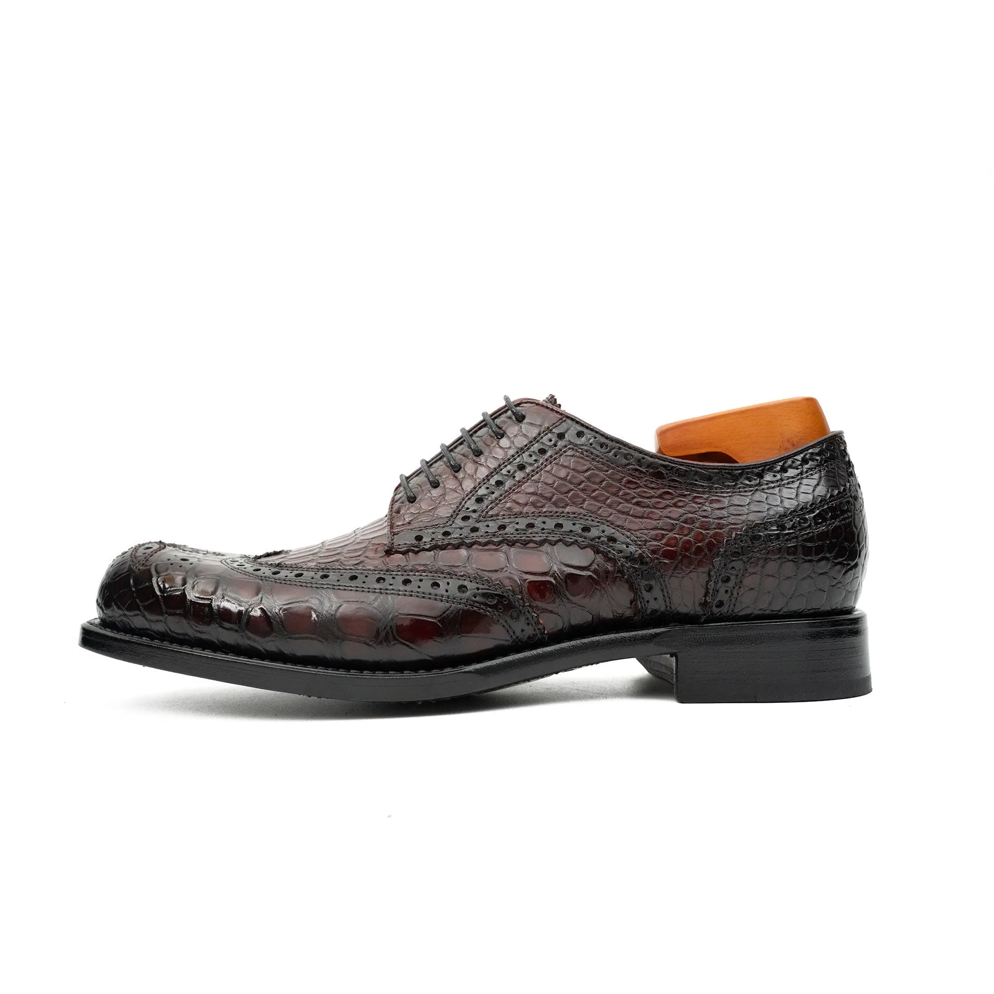 Goodyear Nile Crocodile Leather Derby Shoes VanPasch