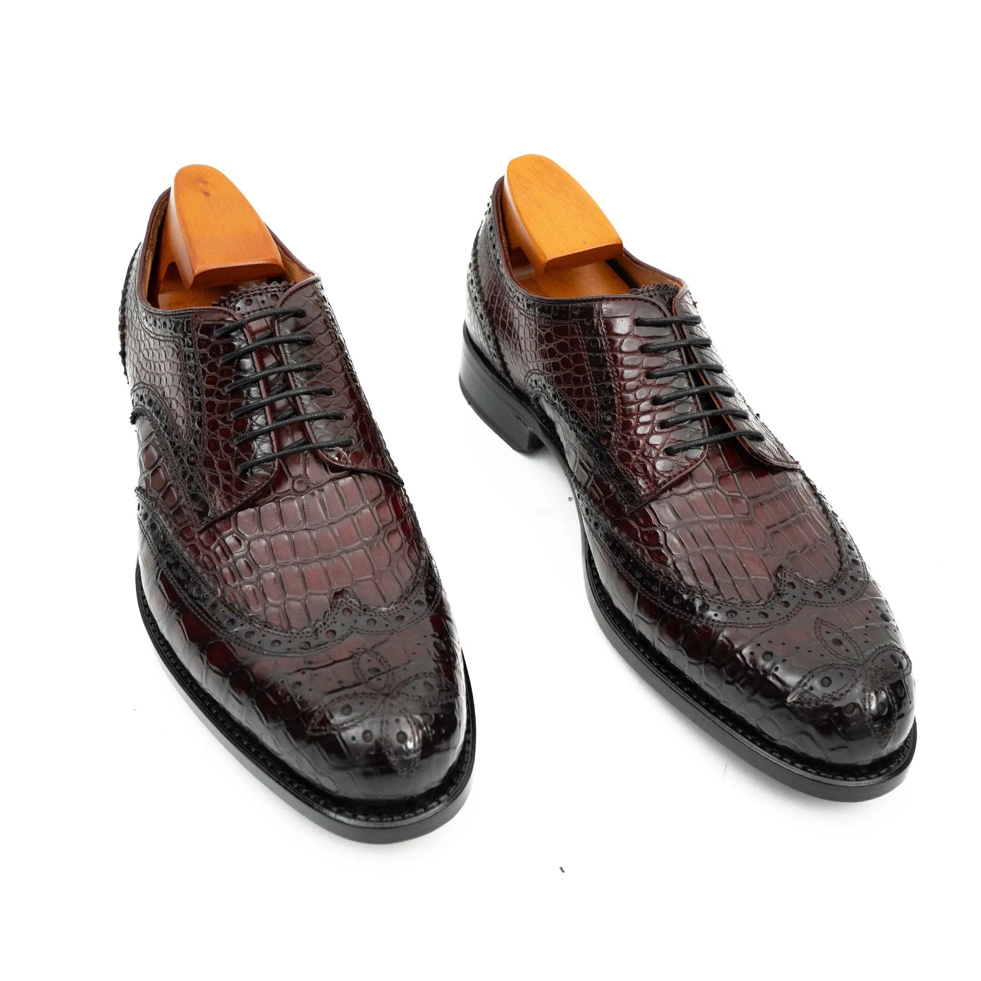 Goodyear Nile Crocodile Leather Derby Shoes VanPasch