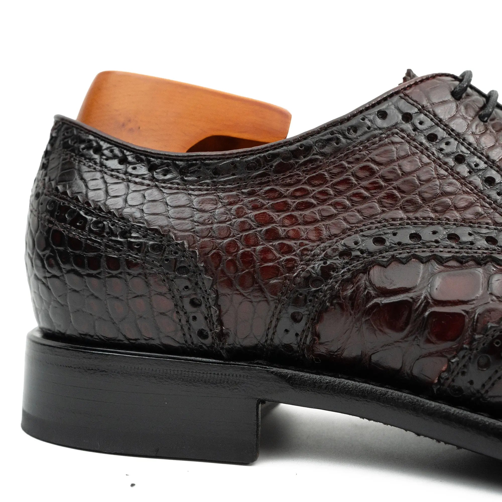 Goodyear Nile Crocodile Leather Derby Shoes VanPasch