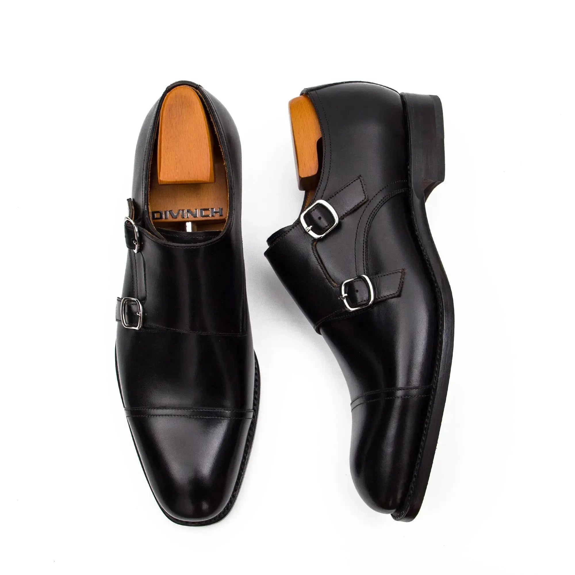 Goodyear handmade genuine leather outsole Monk shoes 63518610 - VanPasch