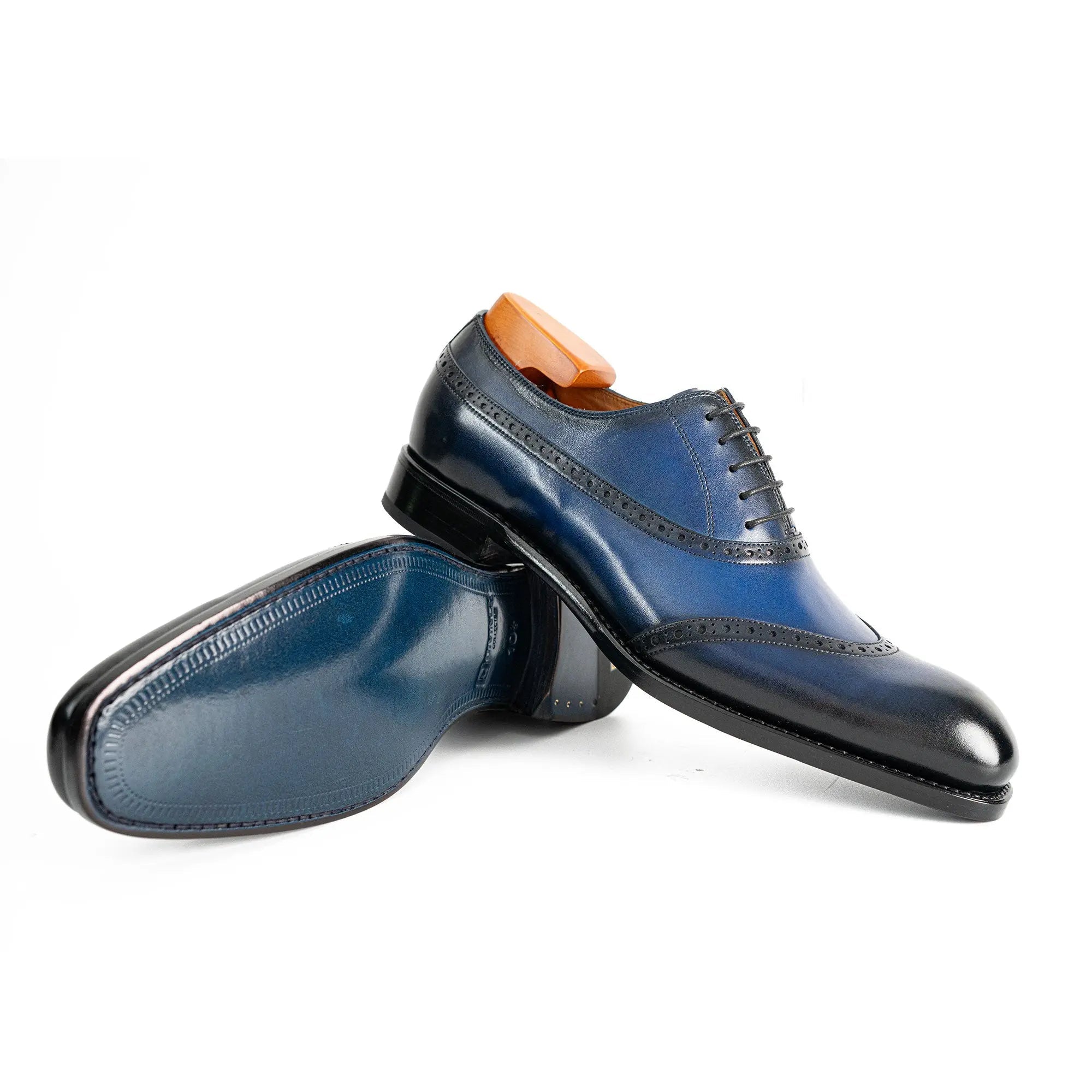 Goodyear blue oxford dress shoes VanPasch