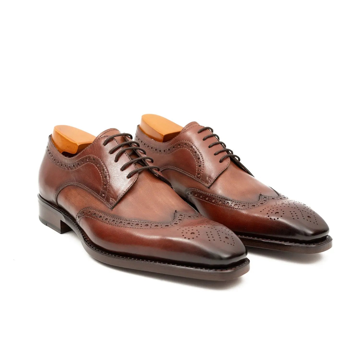 Goodyear welt derby shoes Brogue style Brown VanPasch