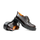 Handcrafted Big Toe Derby Shoes with Thick Sole  Wine red VanPasch