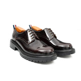 Handcrafted Big Toe Derby Shoes with Thick Sole  Wine red VanPasch