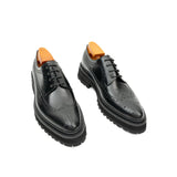 Handmade Chunky - sole Brogue Shoes Black VanPasch