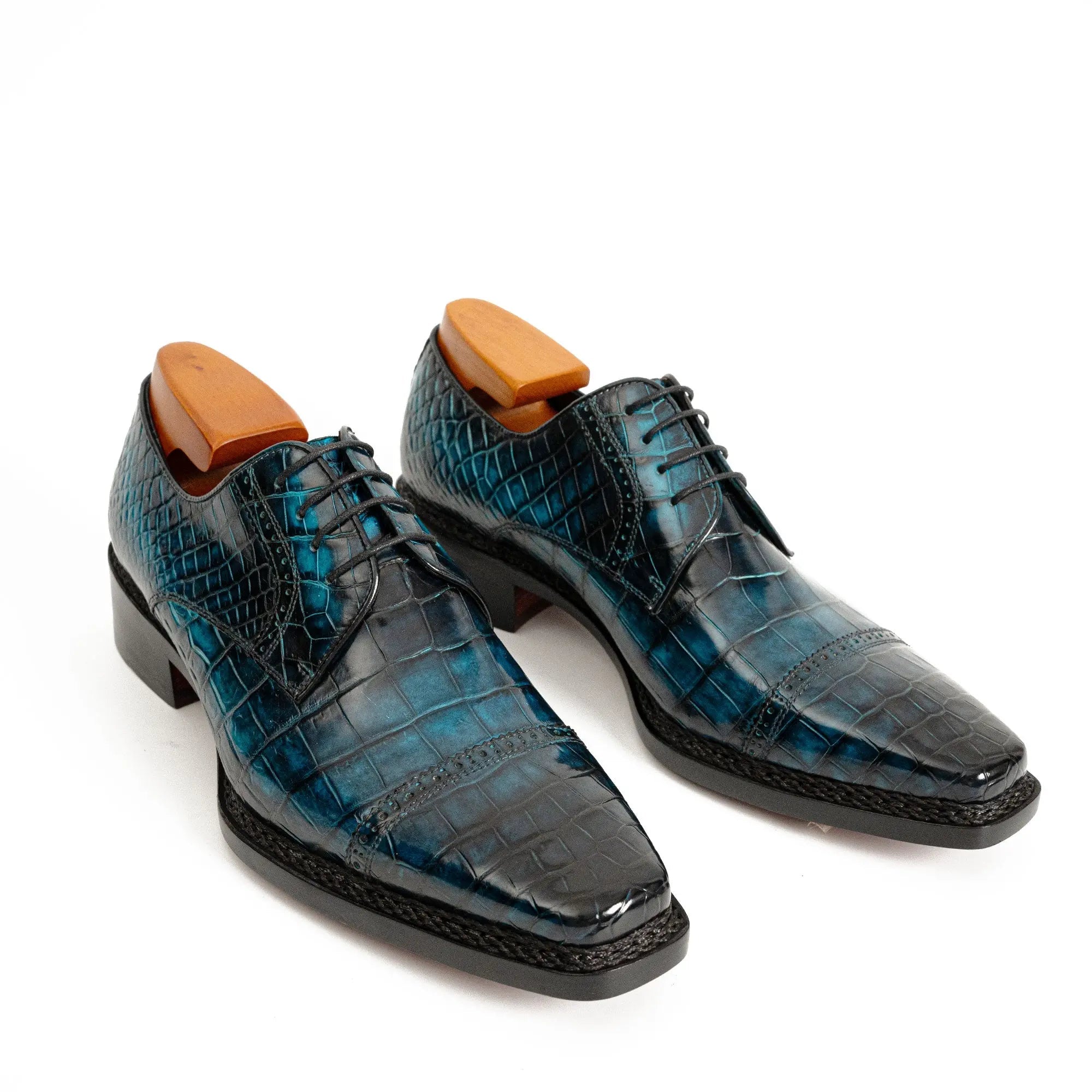 Handmade Nile Crocodile Derby ??¨¬C Norwegian Stitch & Silk Lining VanPasch