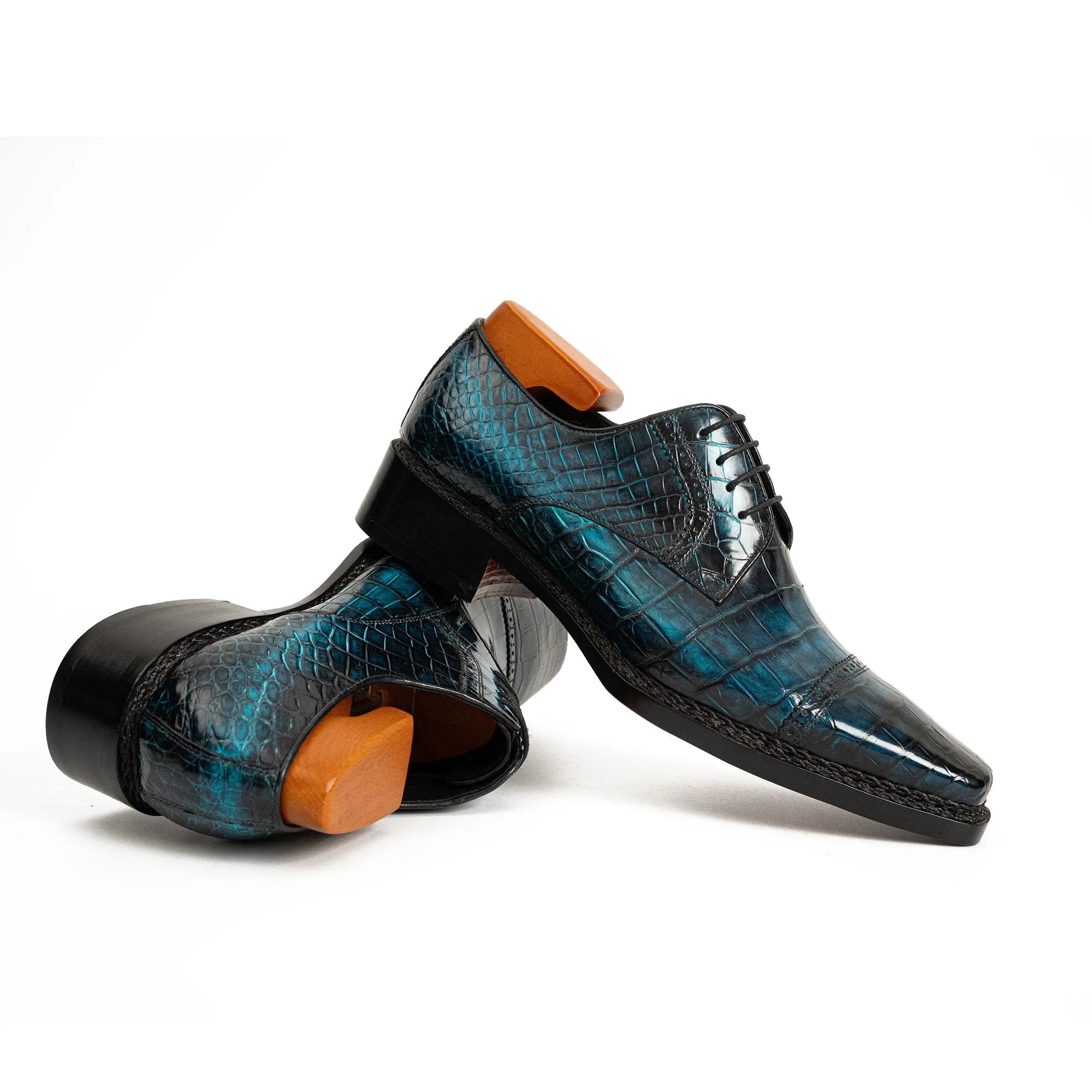 Handmade Nile Crocodile Derby ??¨¬C Norwegian Stitch & Silk Lining VanPasch