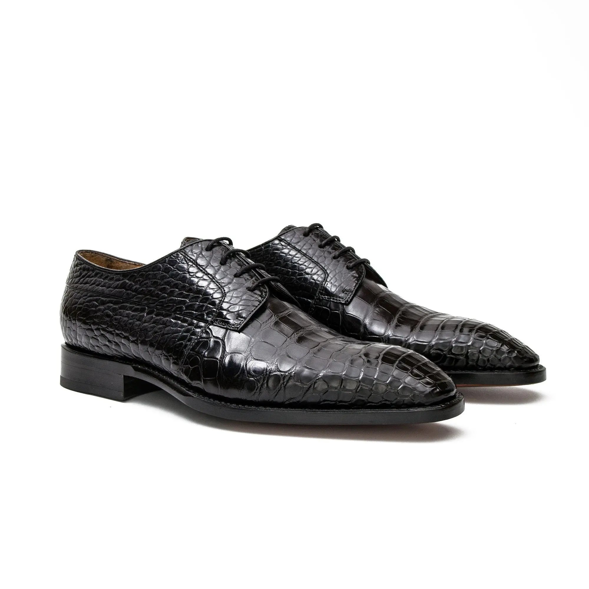 Nile crocodile leather Goodyear crafts derby shoes 201132006 - VanPasch