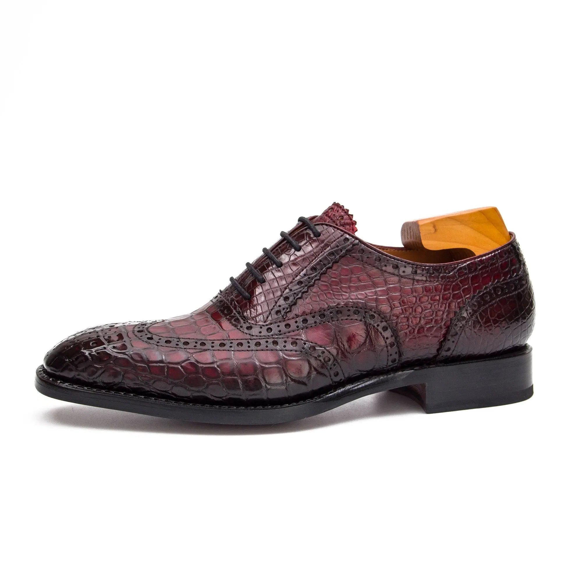 Nile crocodile leather Goodyear crafts Oxford shoes VanPasch