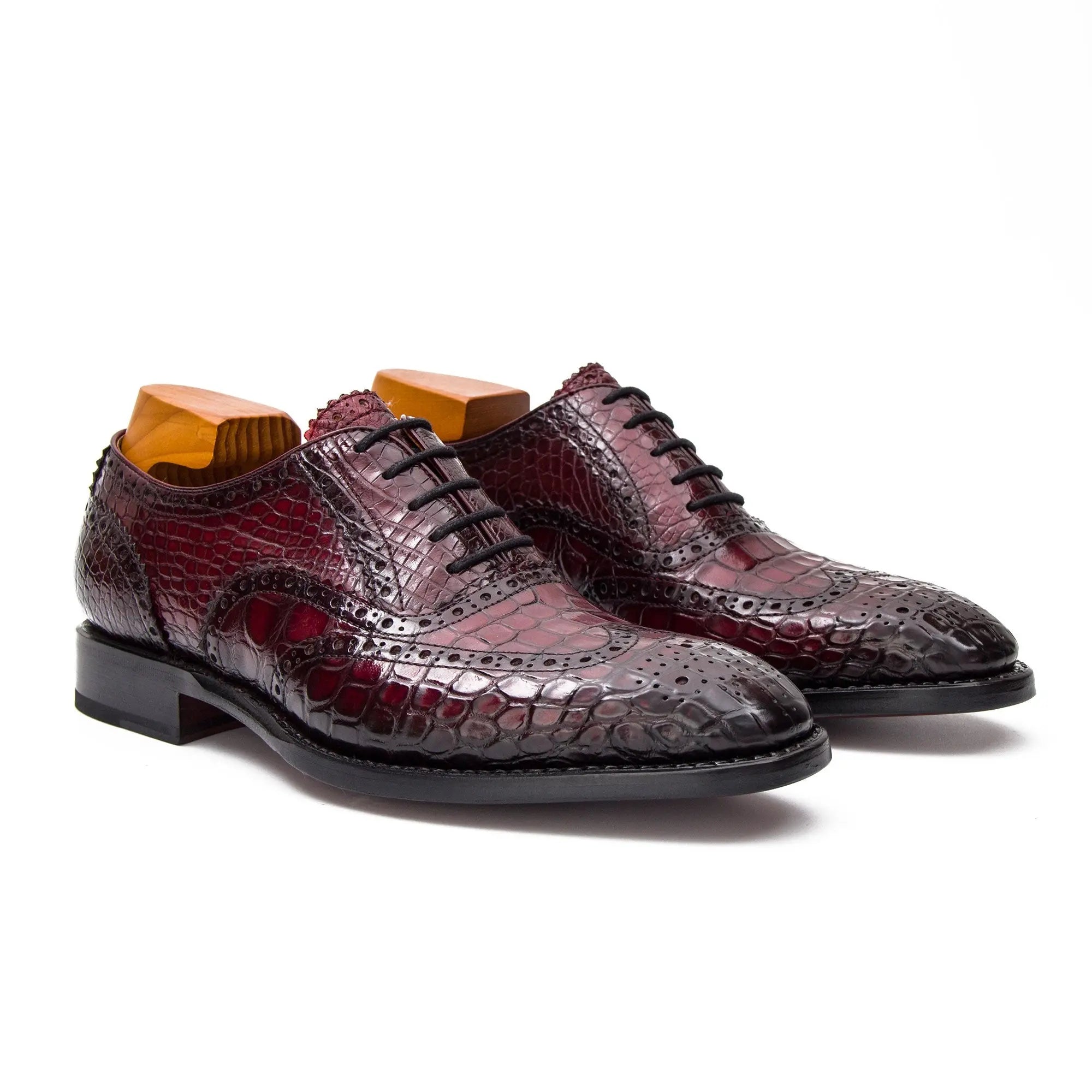 Nile crocodile leather Goodyear crafts Oxford shoes VanPasch
