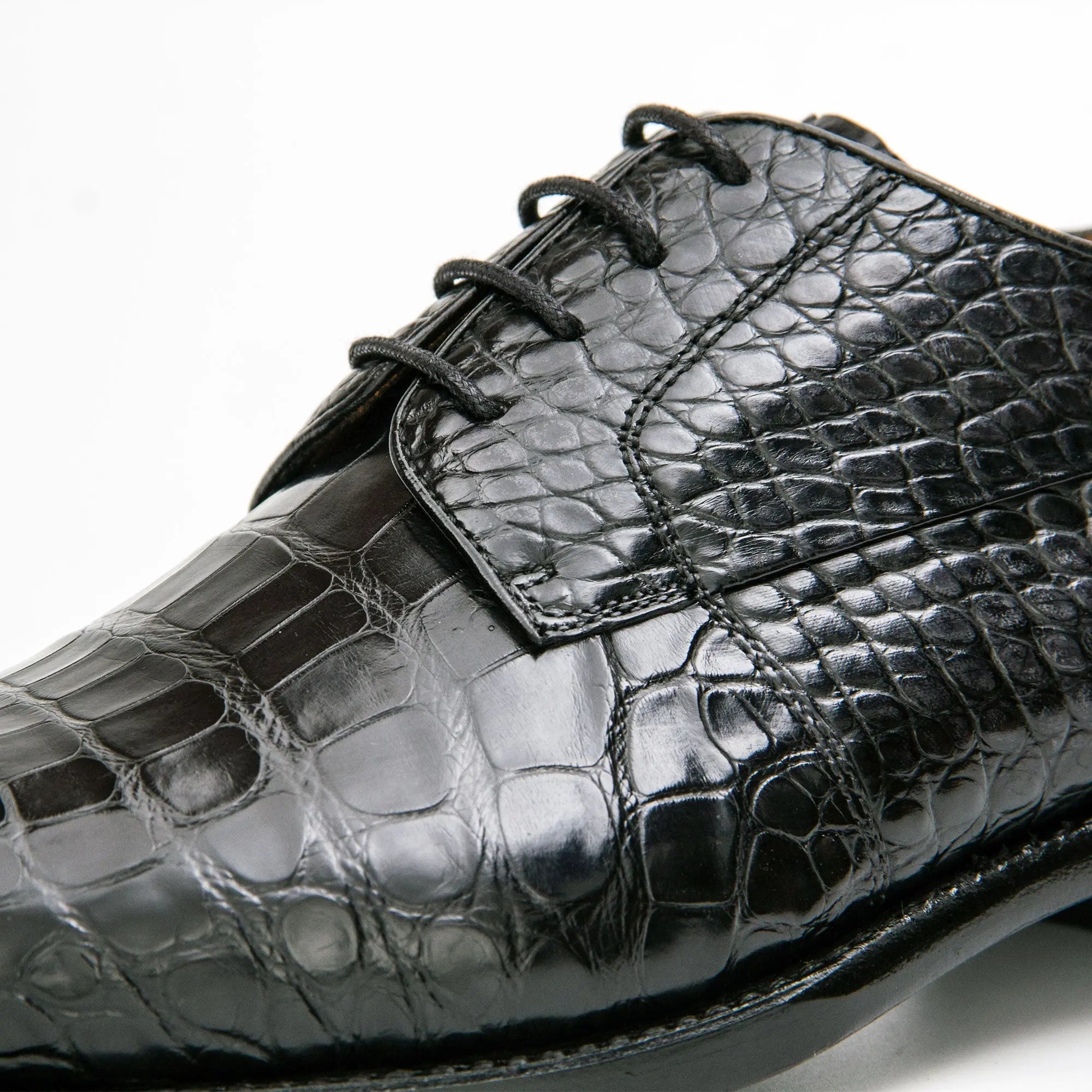 Nile crocodile leather Goodyear crafts derby shoes 201132006 - VanPasch