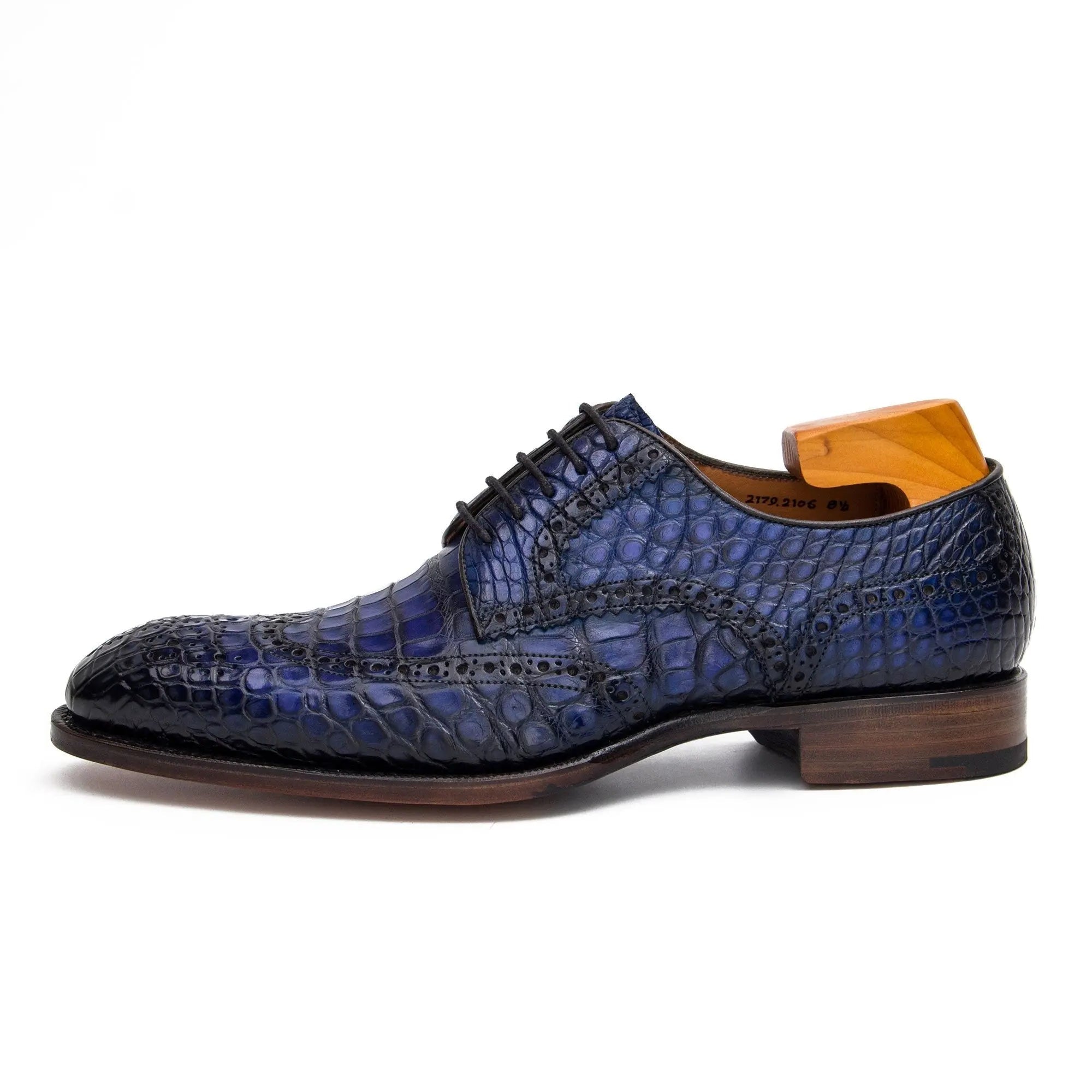 Nile crocodile leather Goodyear crafts derby shoes 21792106 - VanPasch