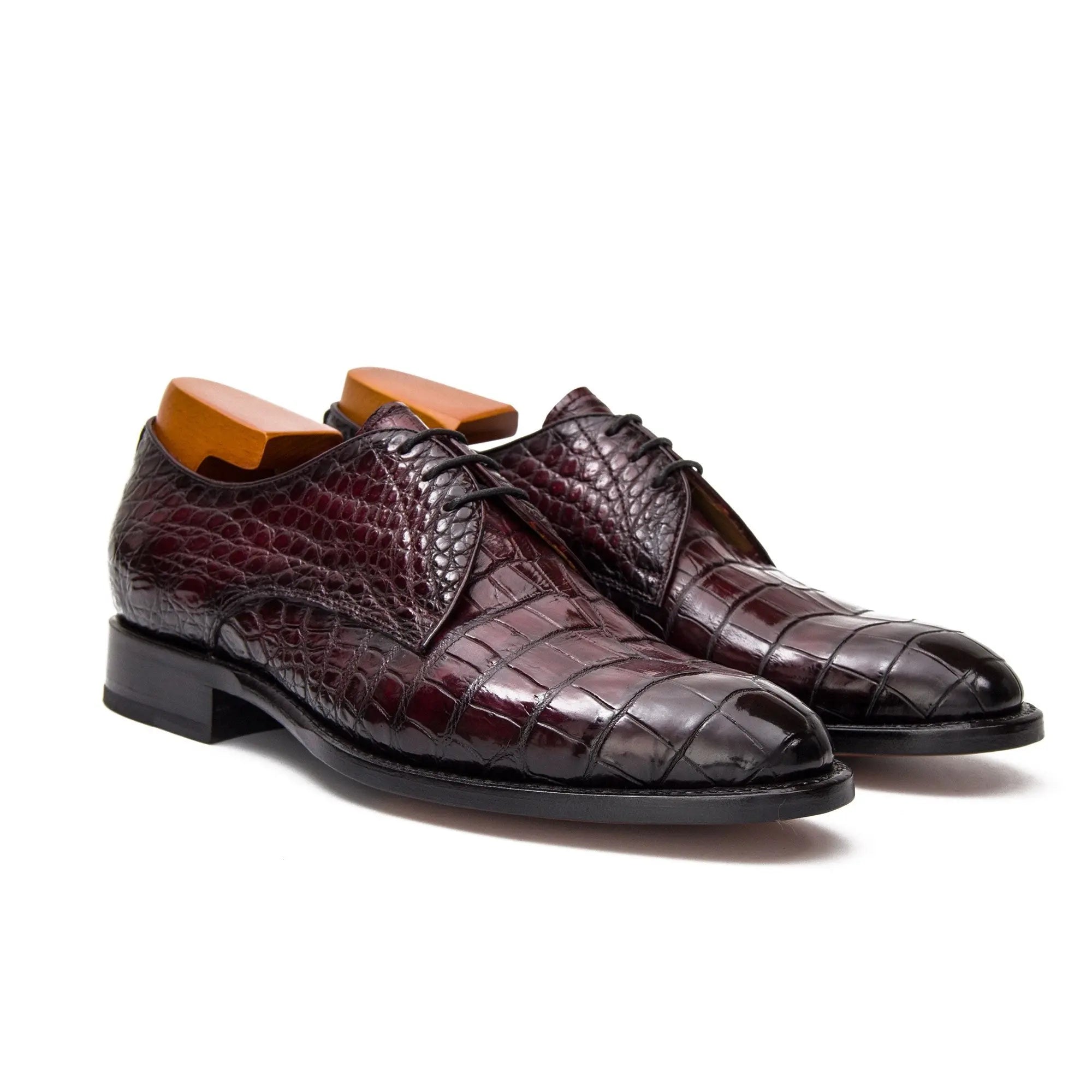 Nile crocodile leather Goodyear crafts derby shoes 54348610 - VanPasch