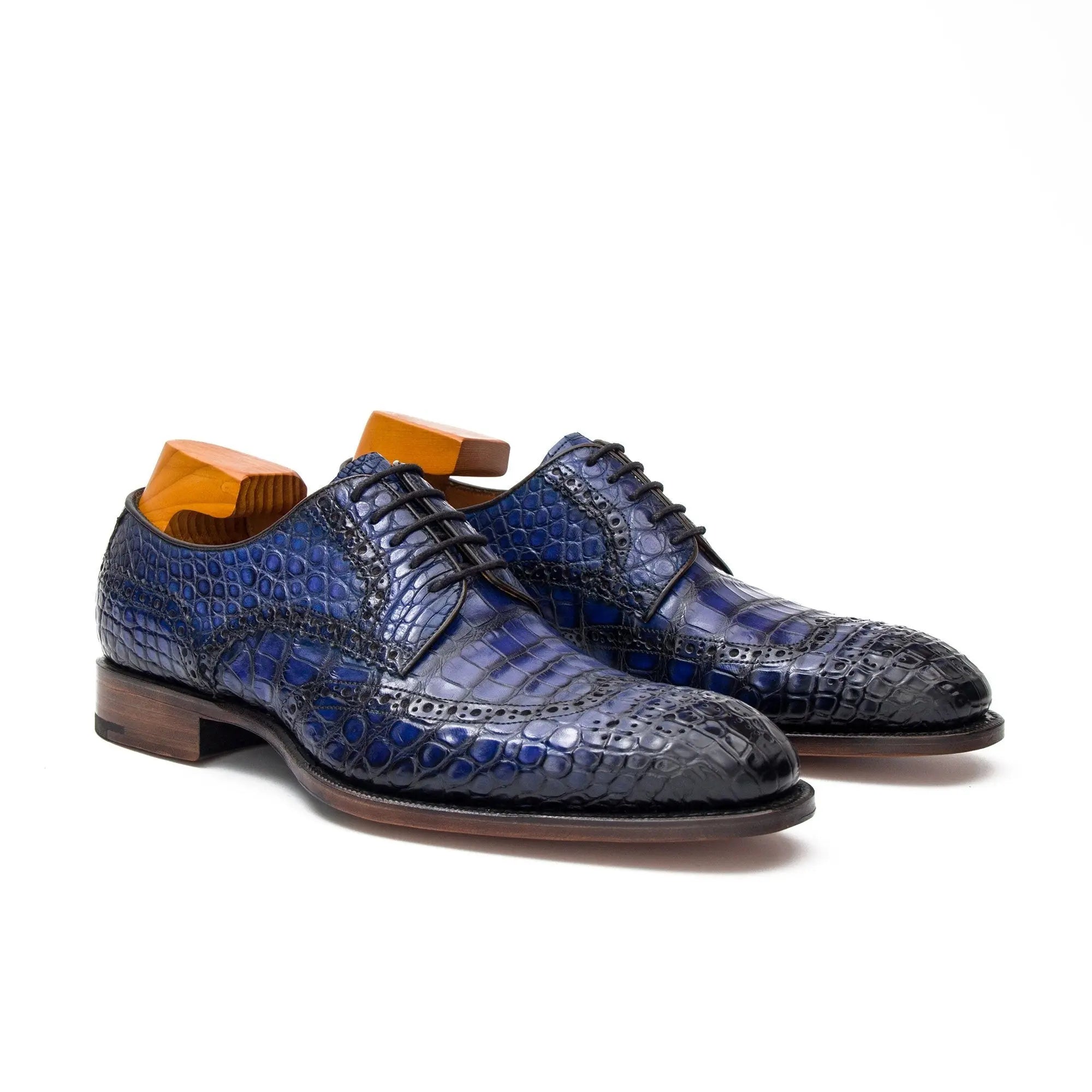 Nile crocodile leather Goodyear crafts derby shoes 21792106 - VanPasch