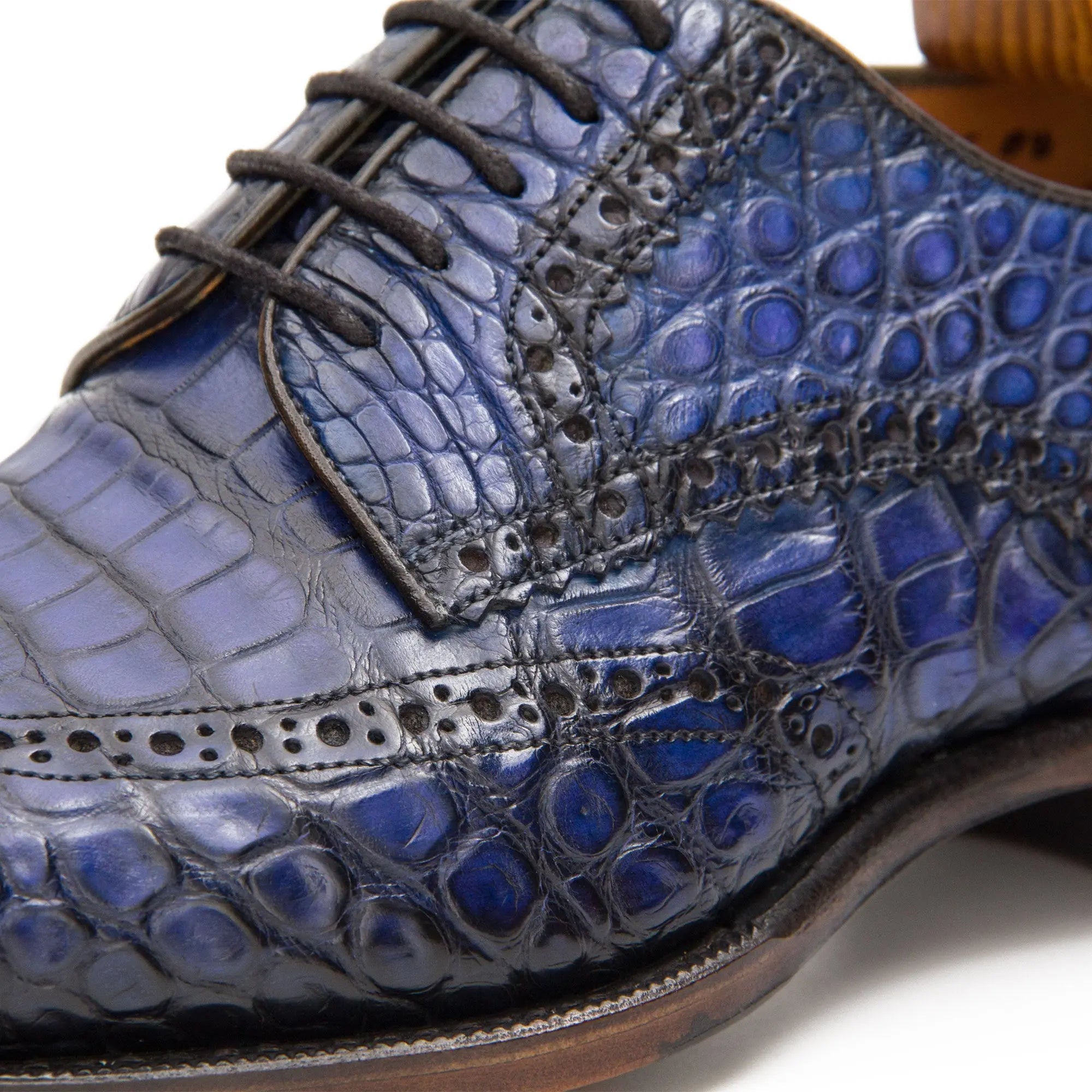 Nile crocodile leather Goodyear crafts derby shoes 21792106 - VanPasch