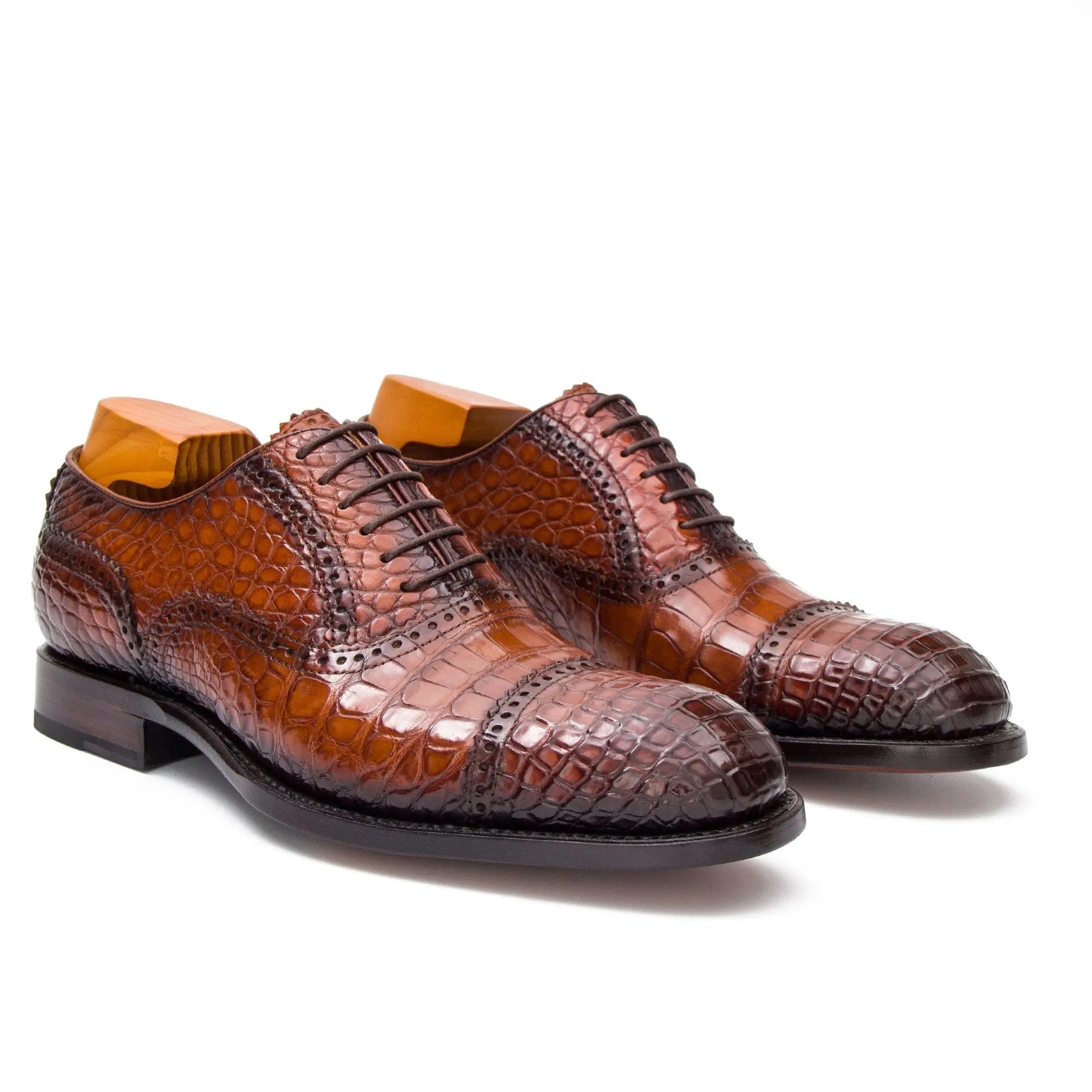 Nile crocodile leather Goodyear crafts Oxford shoes 28172001 - VanPasch