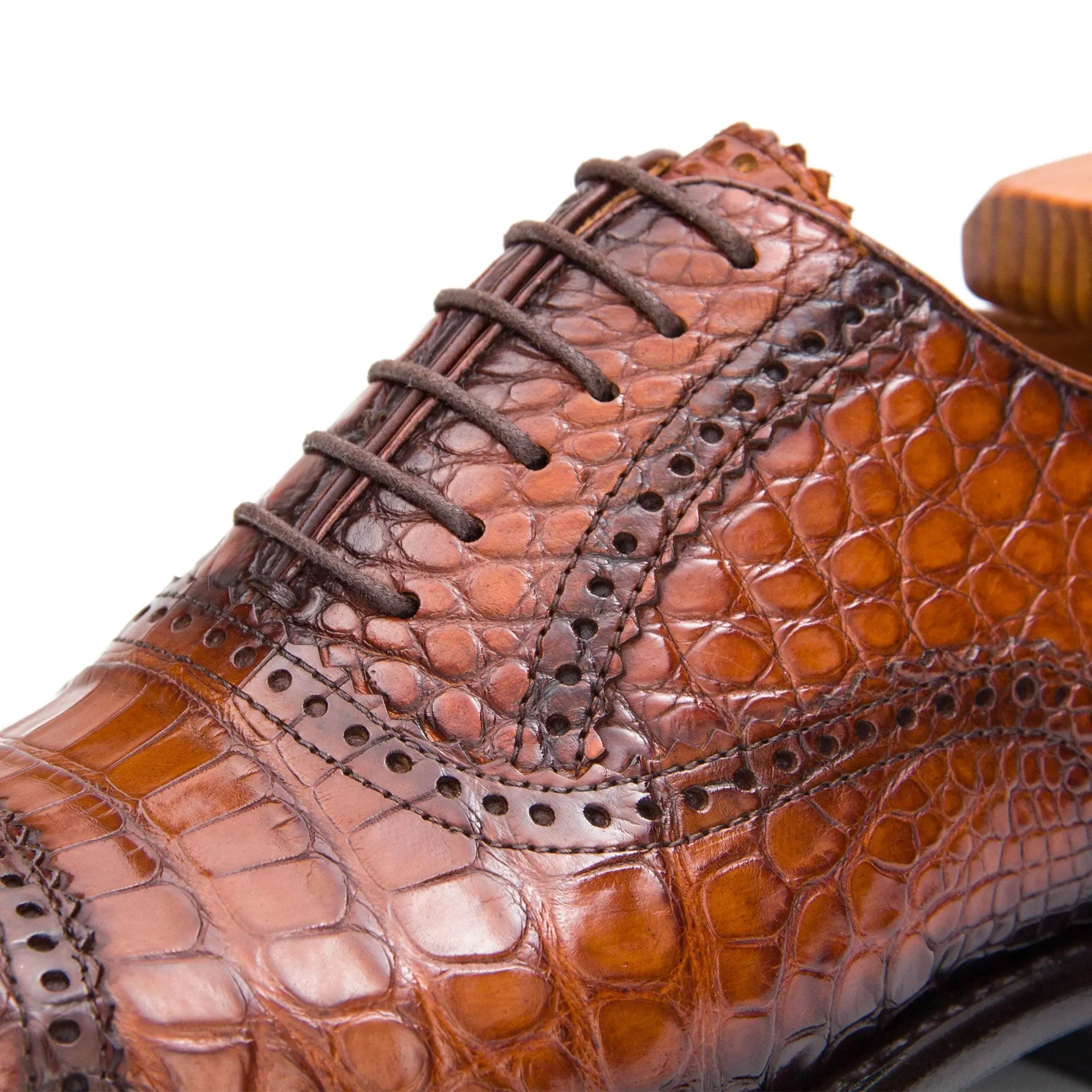Nile crocodile leather Goodyear crafts Oxford shoes 28172001 - VanPasch