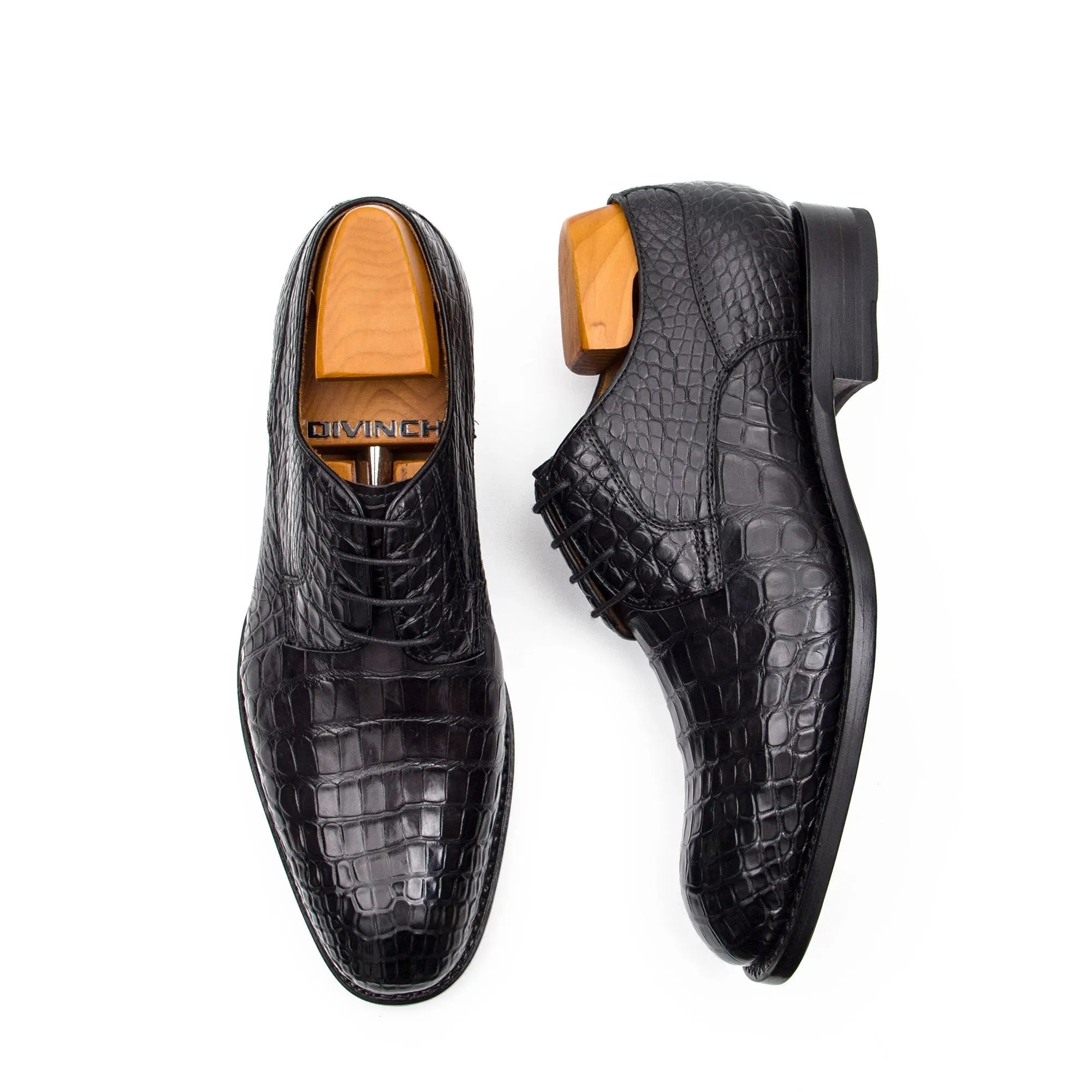 Nile crocodile leather Goodyear crafts derby shoes VanPasch