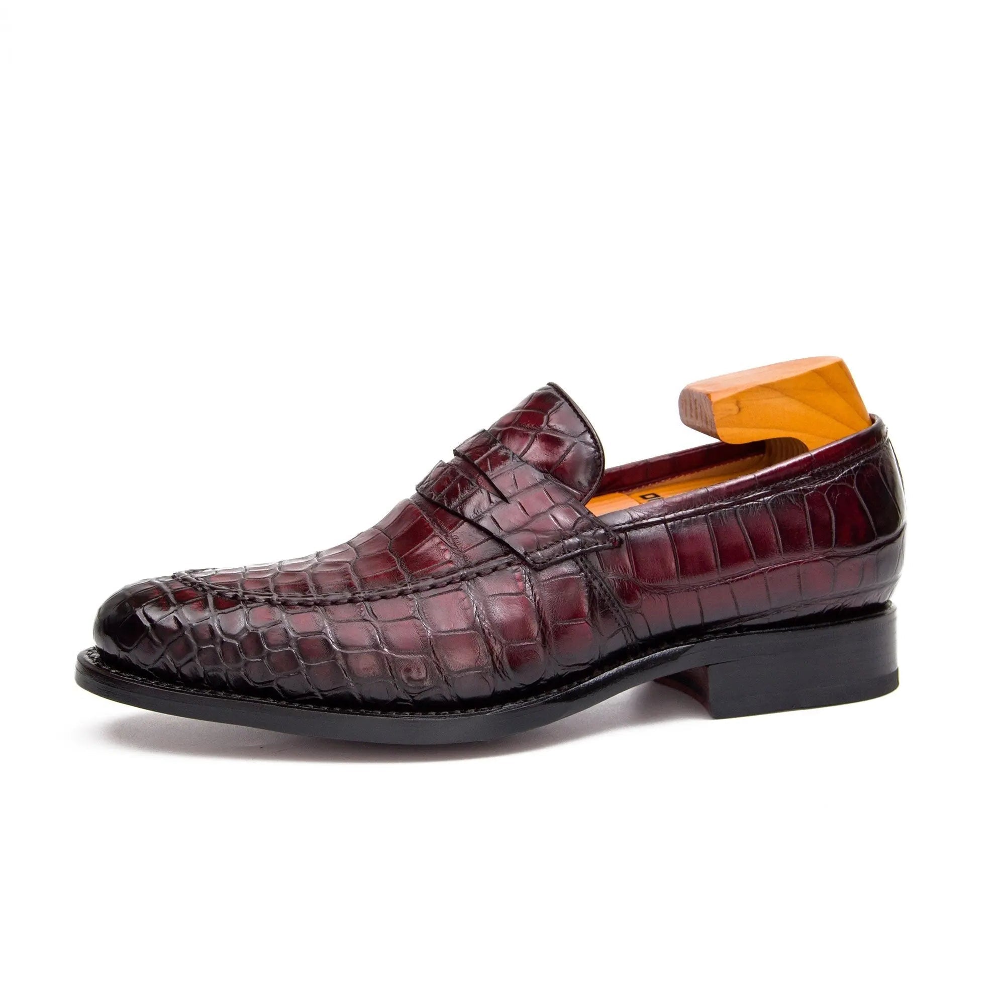 Nile crocodile leather Goodyear crafts Loafers shoes 20962010 - VanPasch