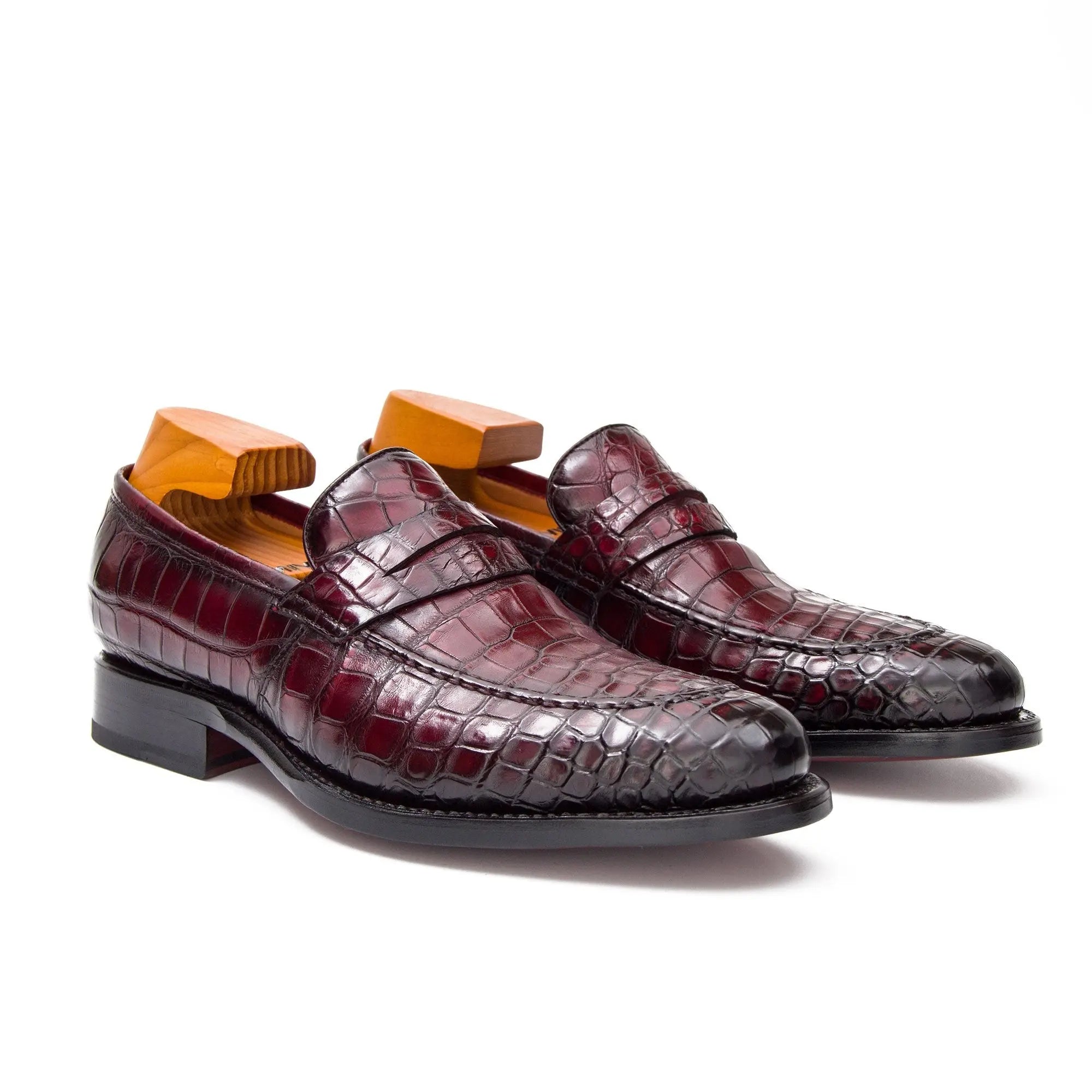 Nile crocodile leather Goodyear crafts Loafers shoes 20962010 - VanPasch