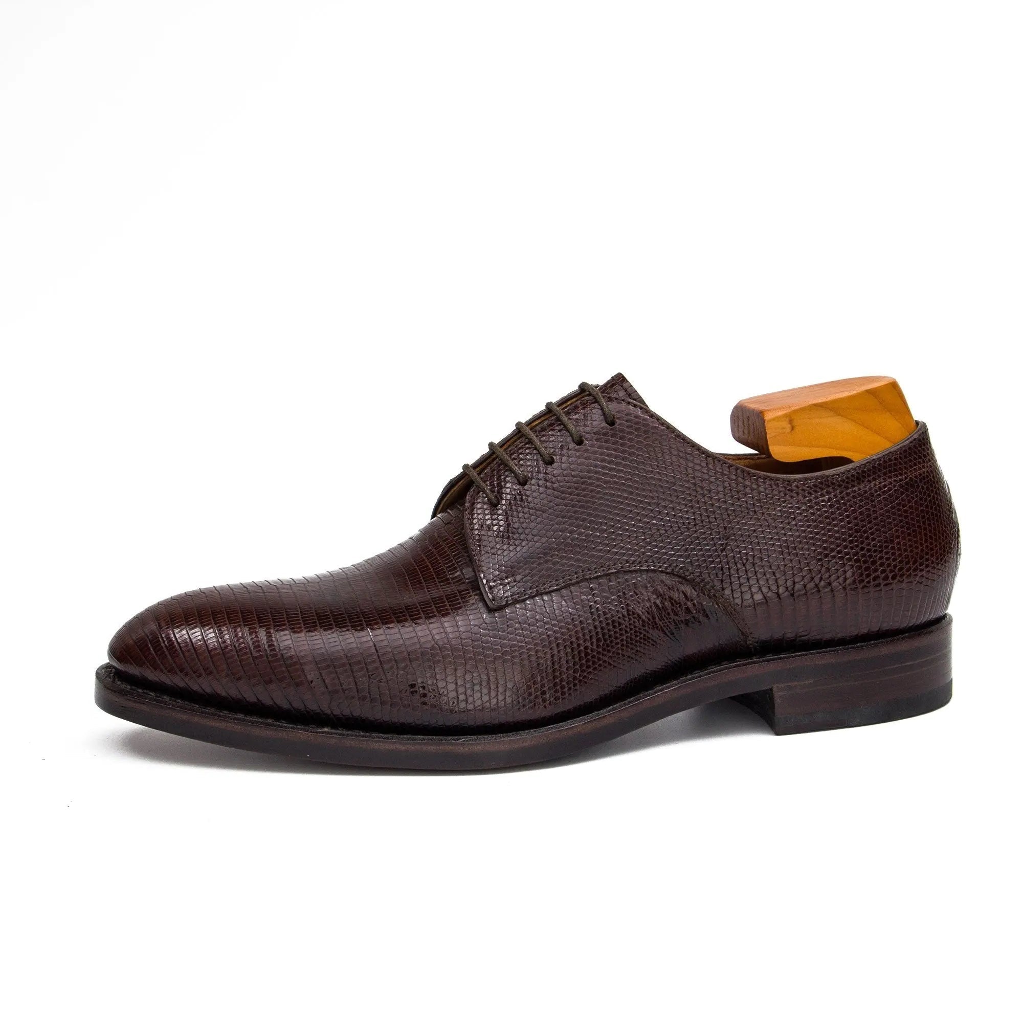 Lizard leather Goodyear Derby shoes 15728648 - VanPasch