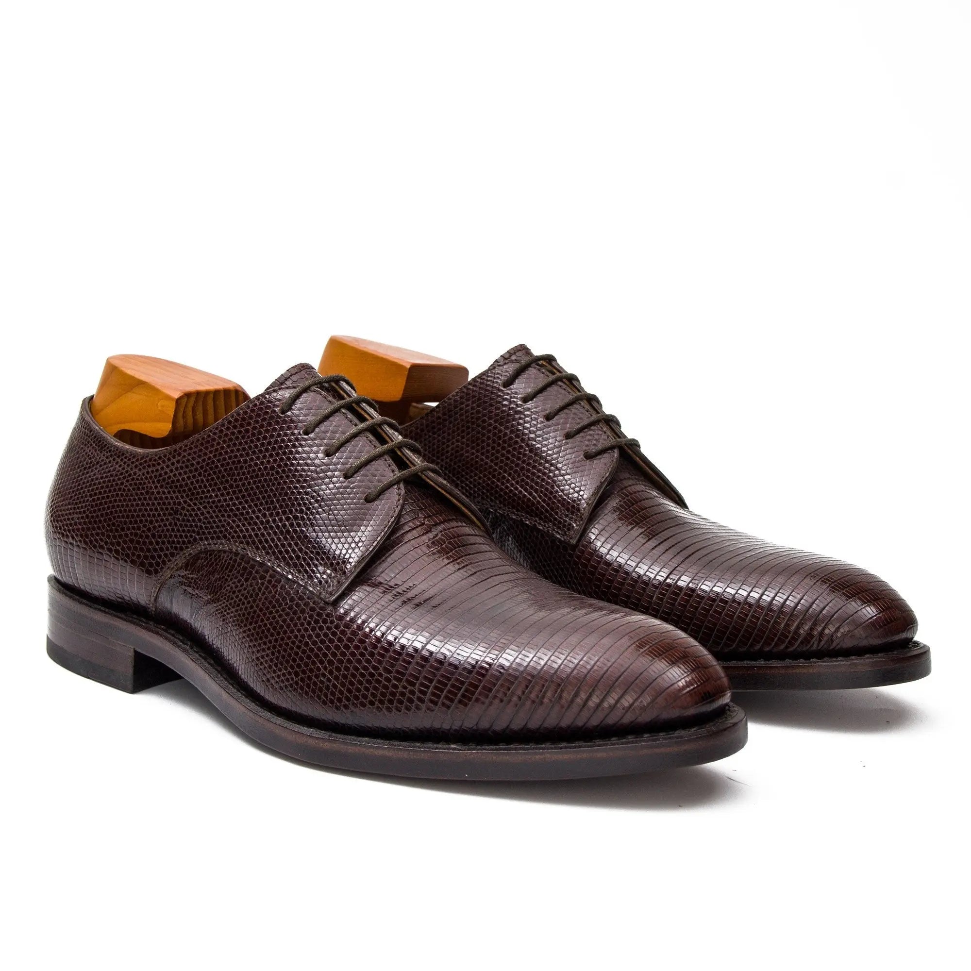 Lizard leather Goodyear Derby shoes 15728648 - VanPasch