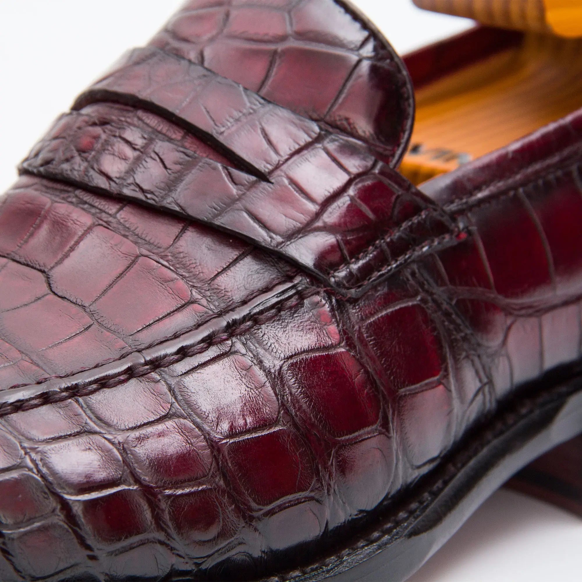 Nile crocodile leather Goodyear crafts Loafers shoes 20962010 - VanPasch