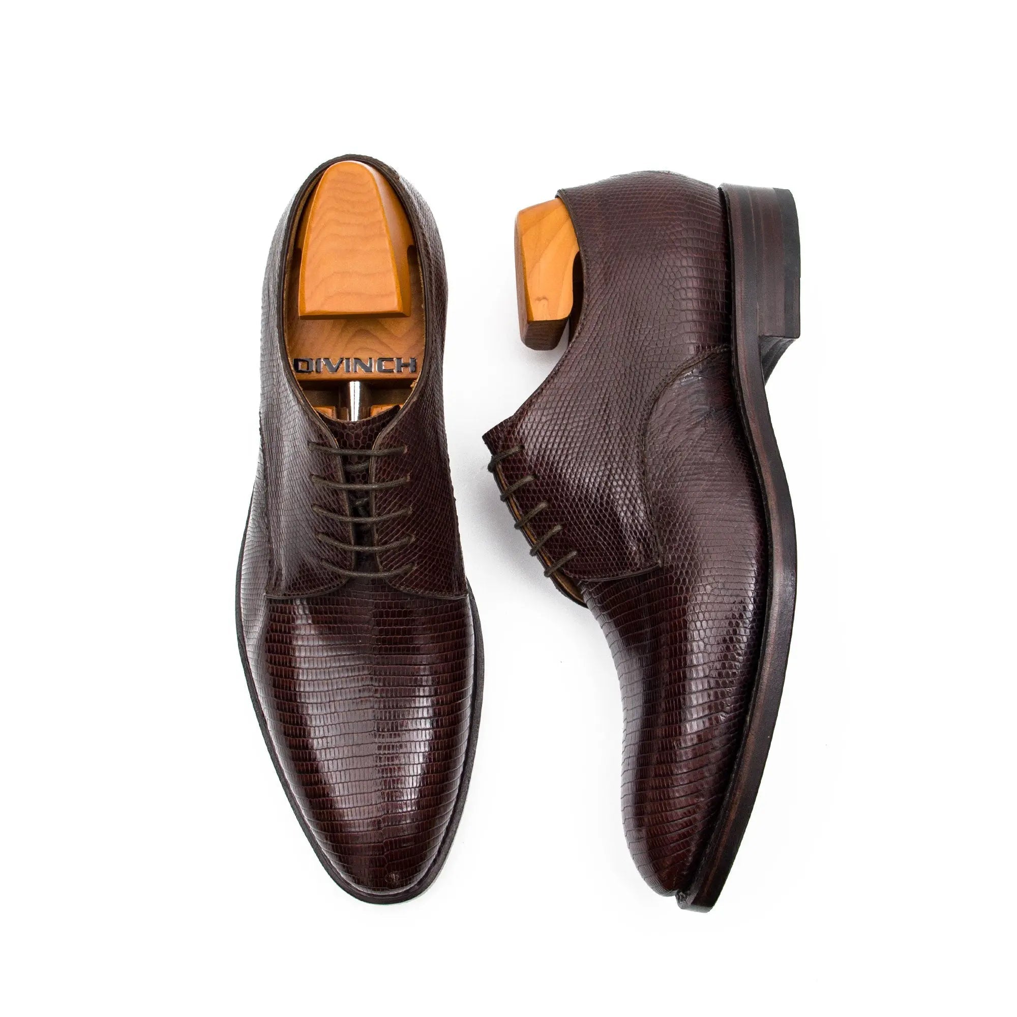 Lizard leather Goodyear Derby shoes 15728648 - VanPasch