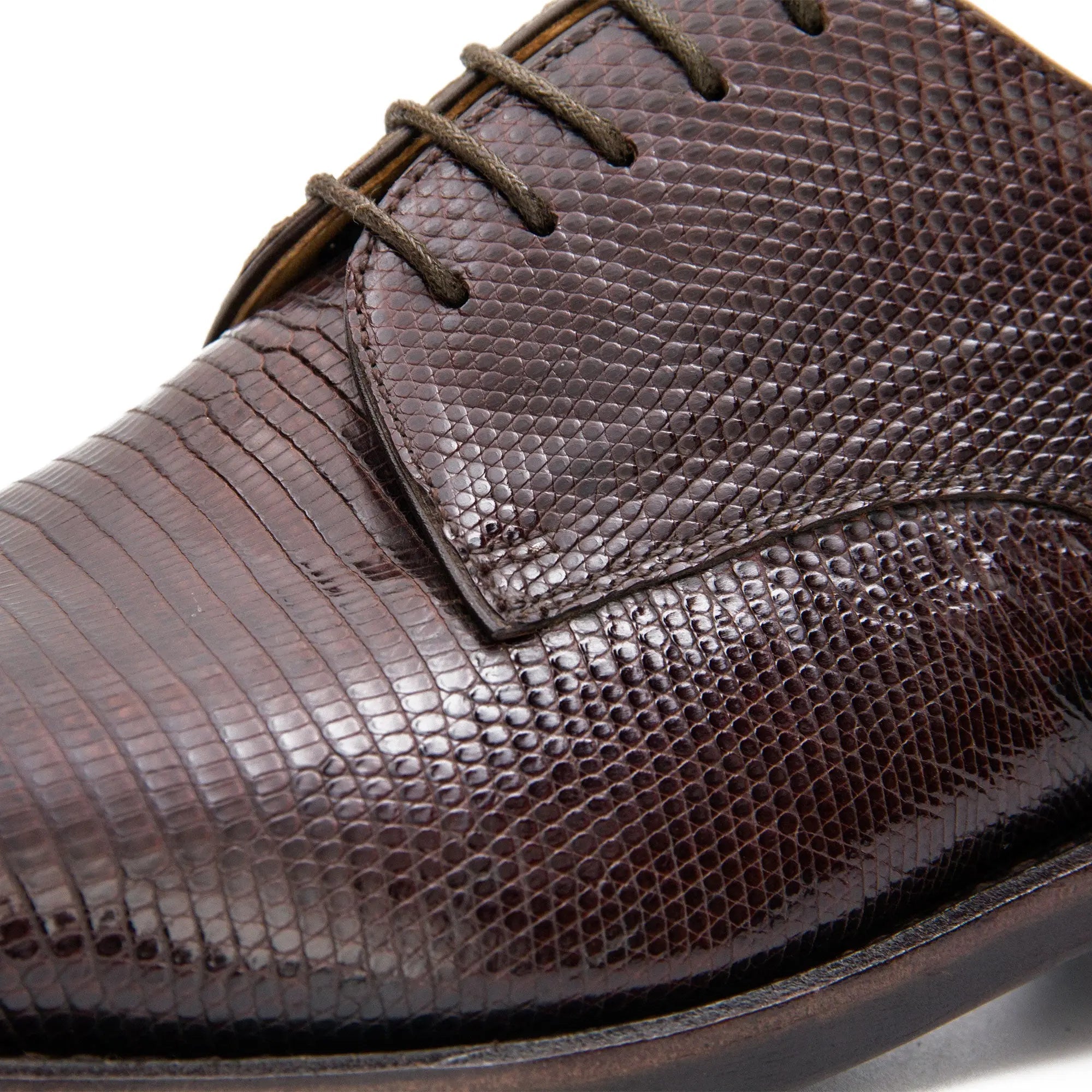 Lizard leather Goodyear Derby shoes 15728648 - VanPasch