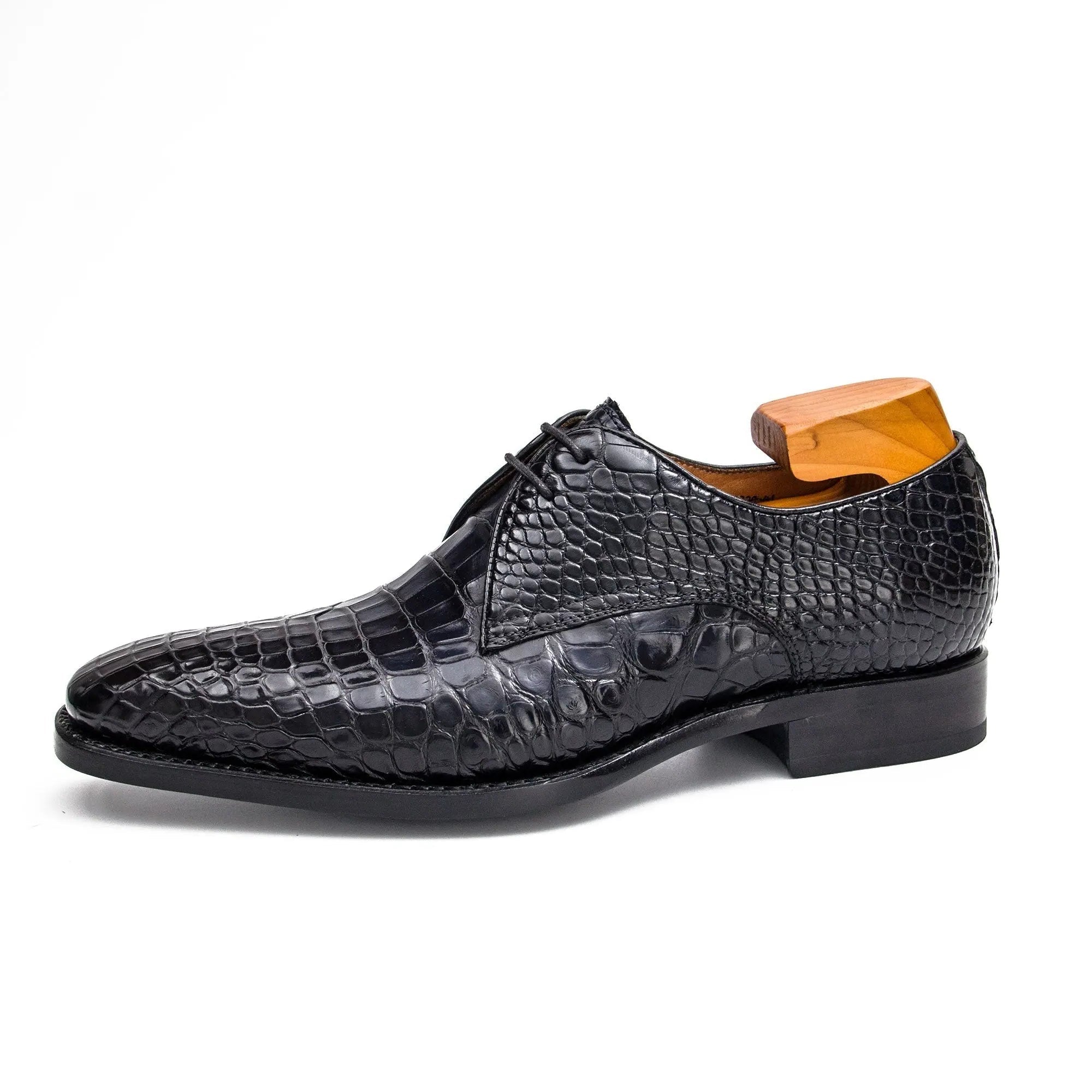 Nile crocodile leather Goodyear crafts derby shoes 63478824 - VanPasch