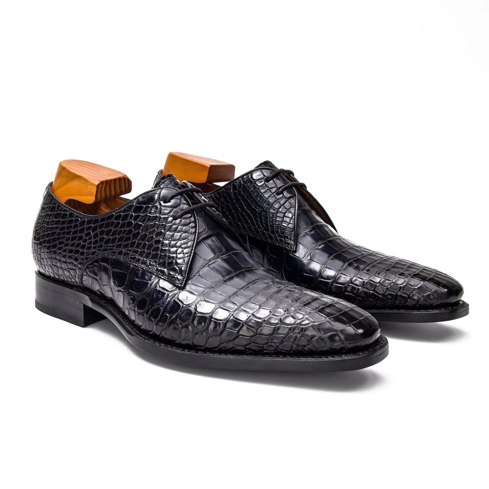 Nile crocodile leather Goodyear crafts derby shoes 63478824 - VanPasch