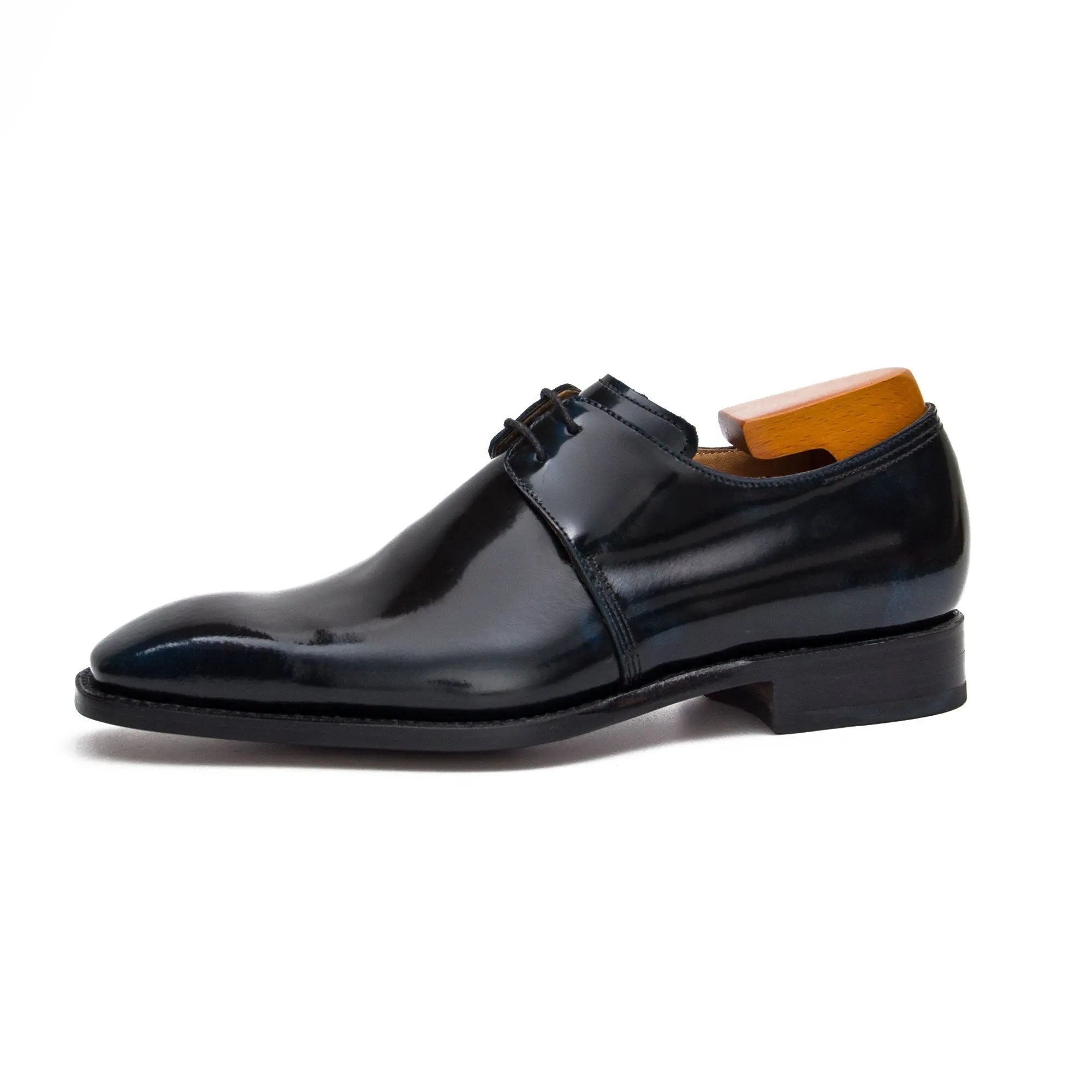 Goodyear calfskin patent leather outsole Derby shoes 20372002 - VanPasch