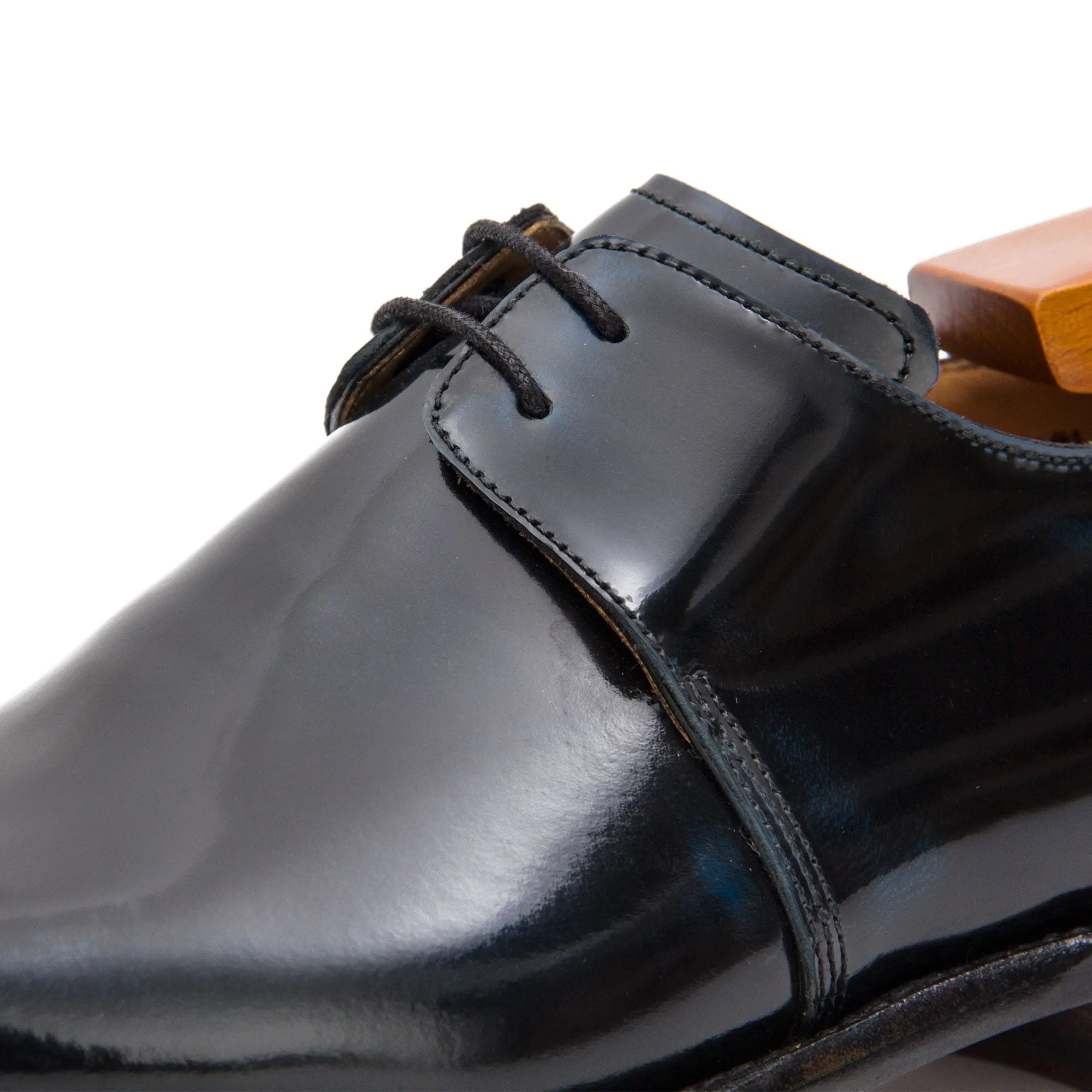 Goodyear calfskin patent leather outsole Derby shoes 20372002 - VanPasch