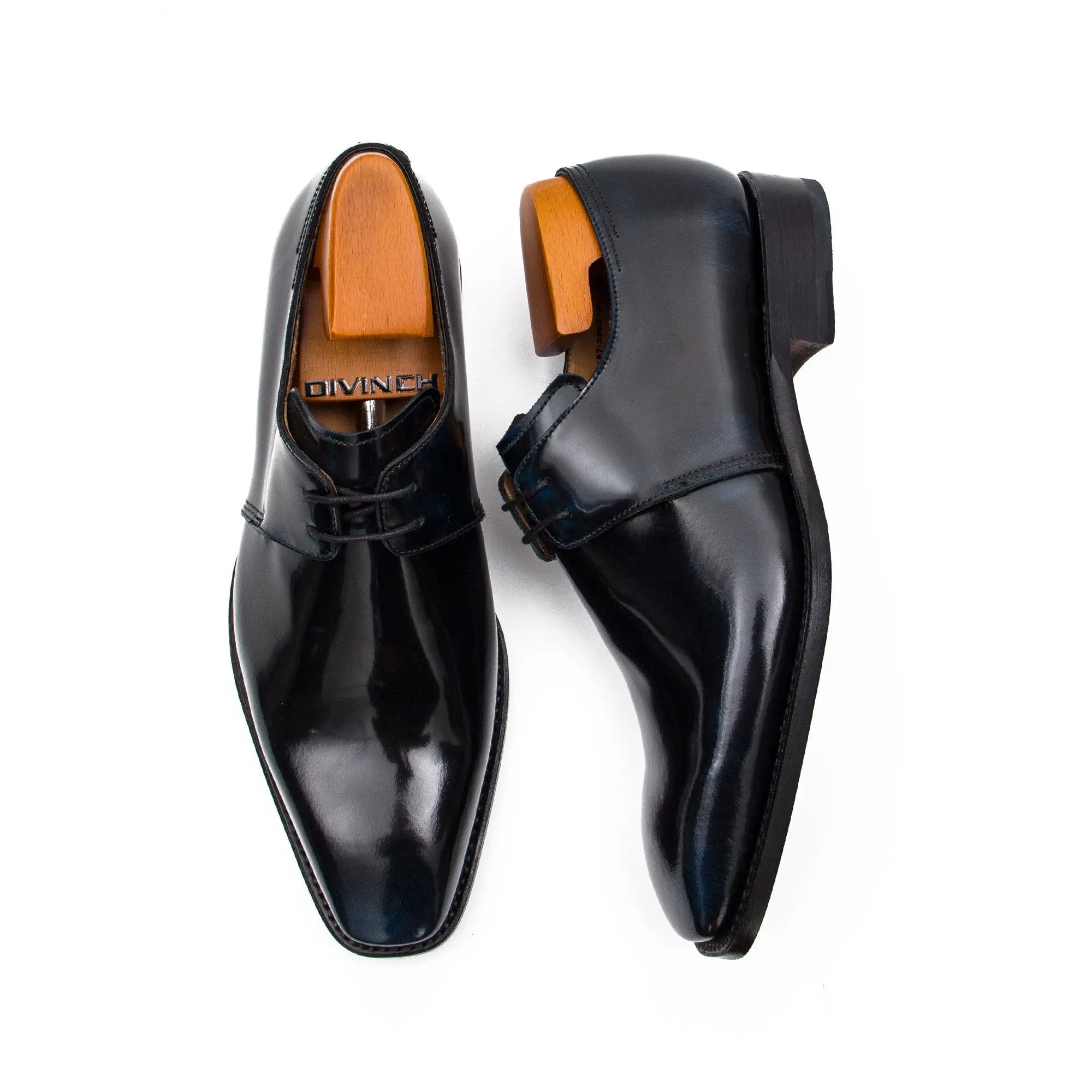 Goodyear calfskin patent leather outsole Derby shoes 20372002 - VanPasch