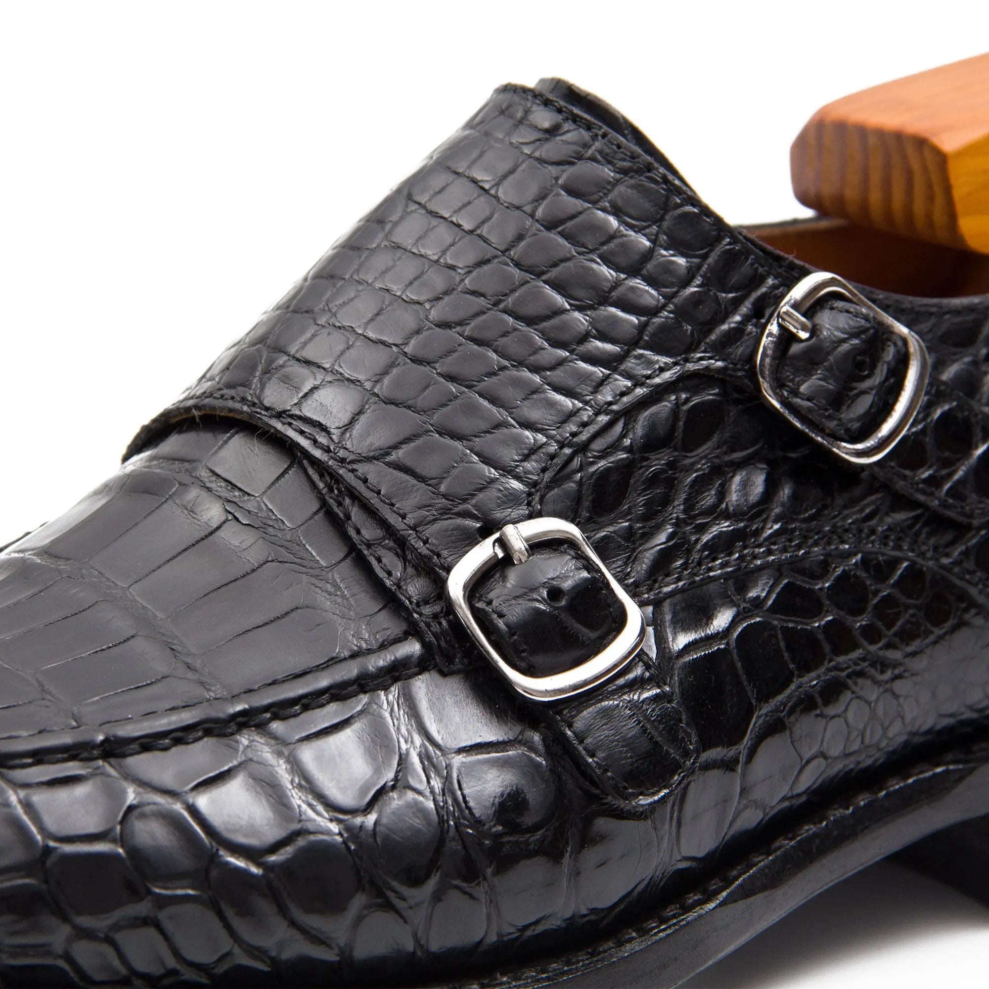 Nile crocodile leather Goodyear crafts Monk Shoes 21978660 - VanPasch