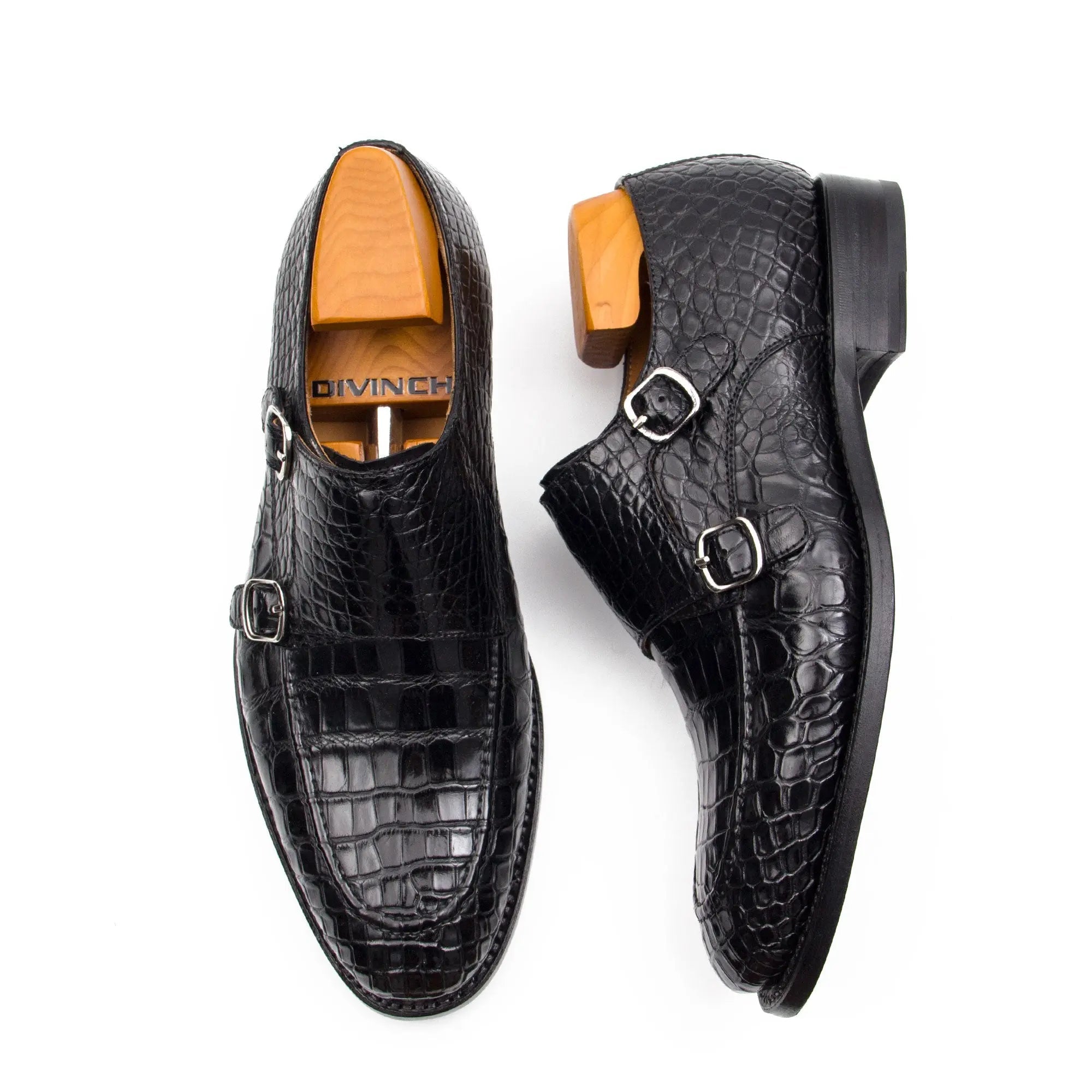 Nile crocodile leather Goodyear crafts Monk Shoes 21978660 - VanPasch