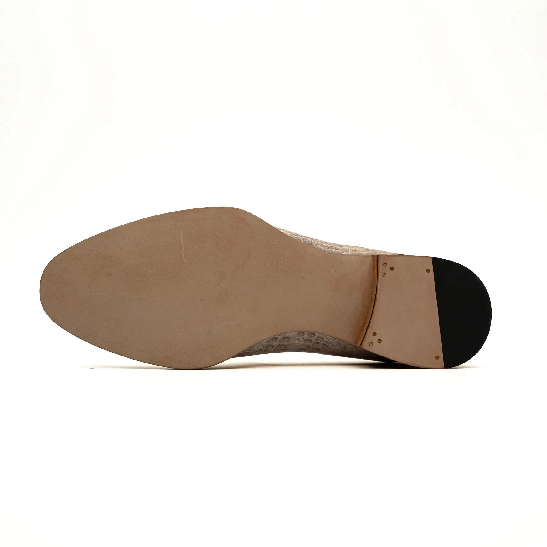 Ivory Crocodile-Textured Loafer VanPasch